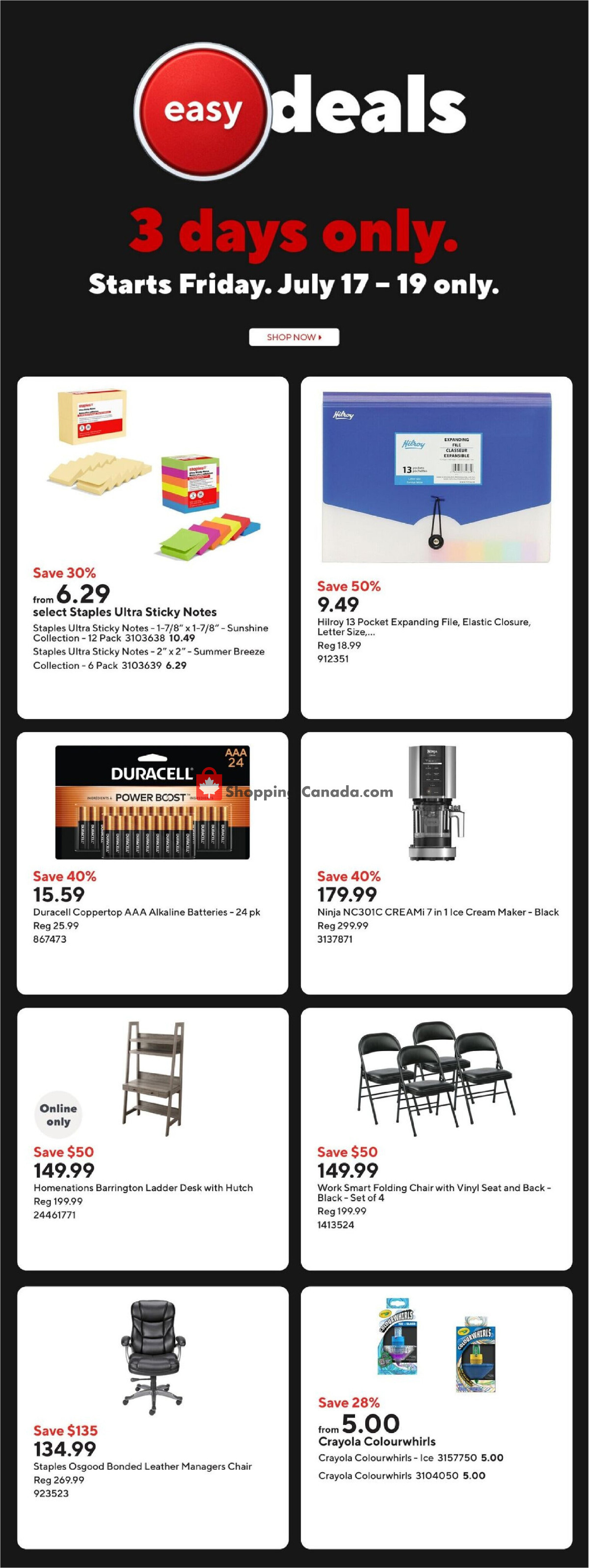 Staples flyer from Friday July 17, 2026 to Thursday July 23, 2026 - page 21