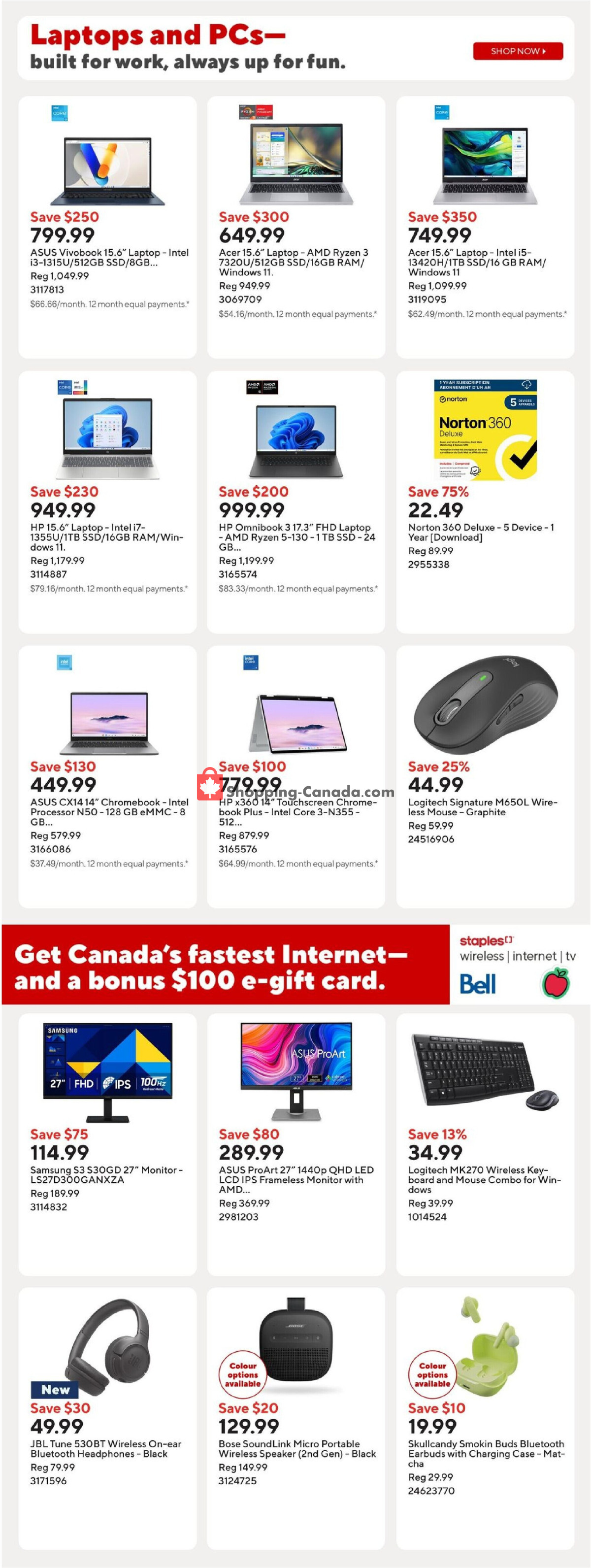 Staples flyer from Wednesday July 29, 2026 to Thursday July 30, 2026 - page 11