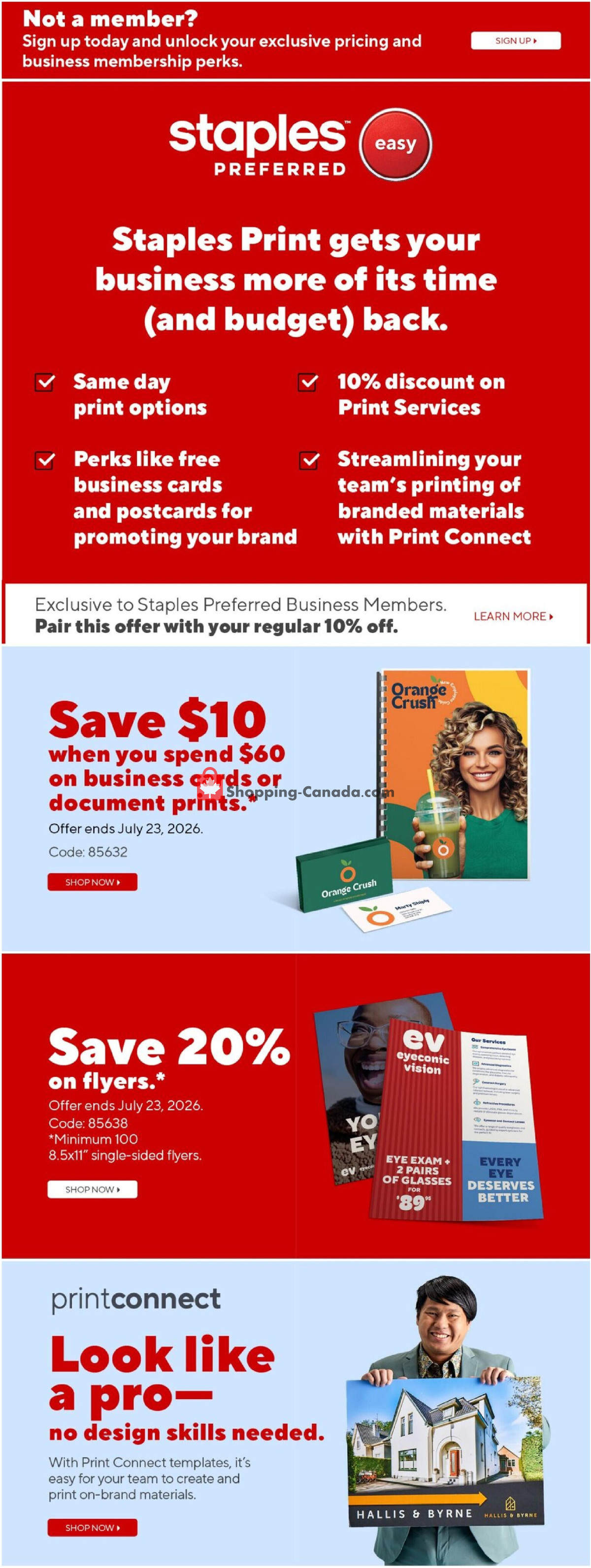 Staples flyer from Wednesday July 29, 2026 to Thursday July 30, 2026 - page 20