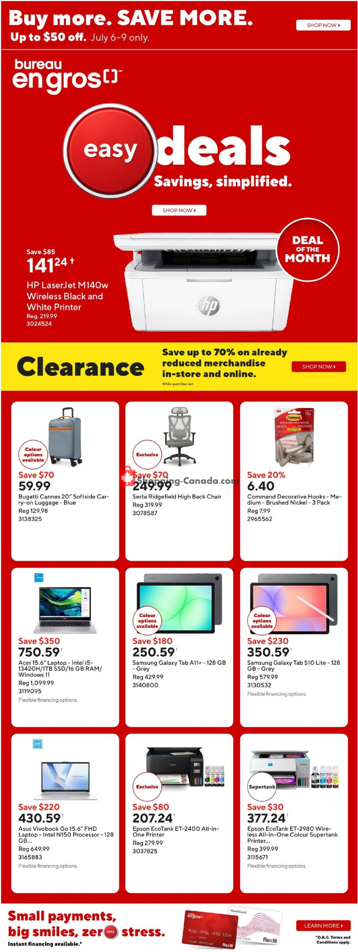Staples flyer from Friday July 3, 2026 to Thursday July 9, 2026 - page 1
