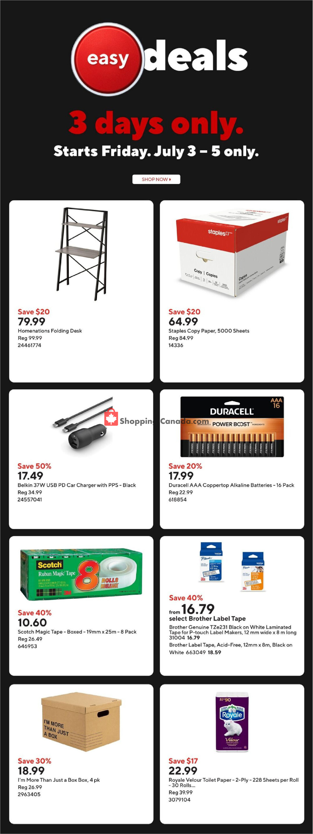 Staples flyer from Friday July 3, 2026 to Thursday July 9, 2026 - page 19