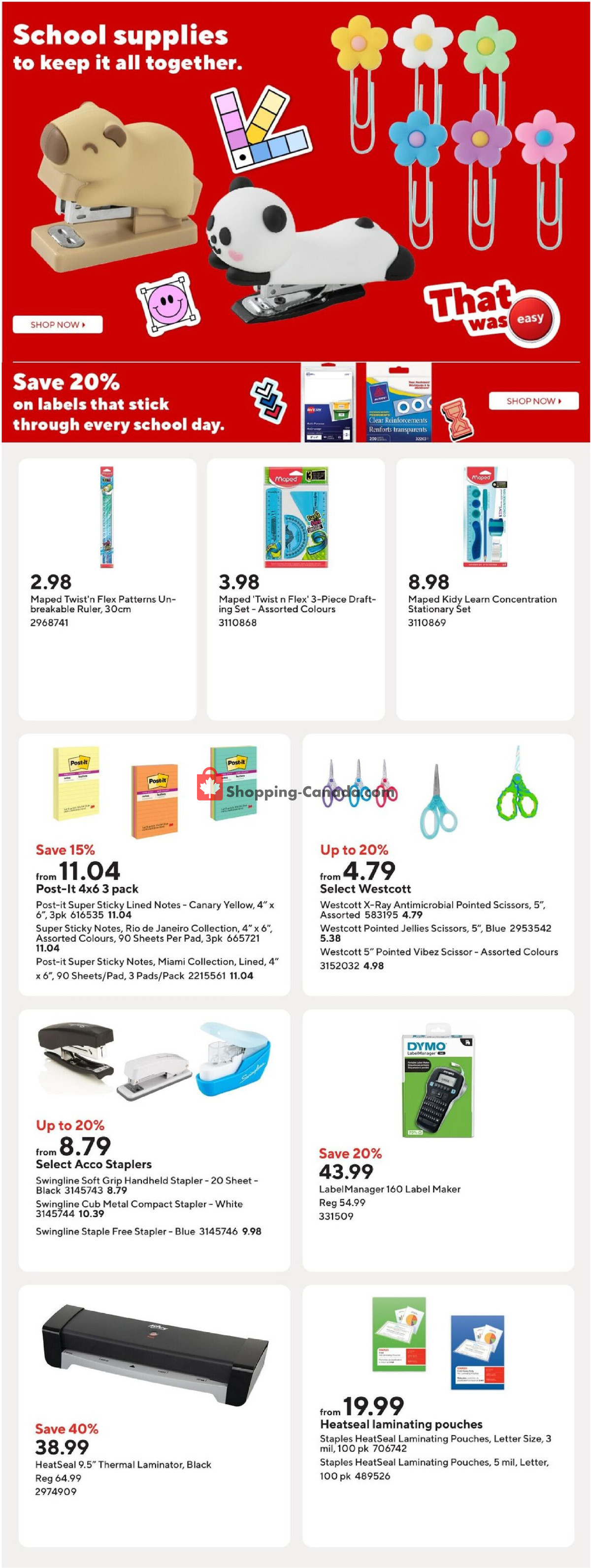 Staples flyer from Friday July 31, 2026 to Wednesday August 5, 2026 - page 14