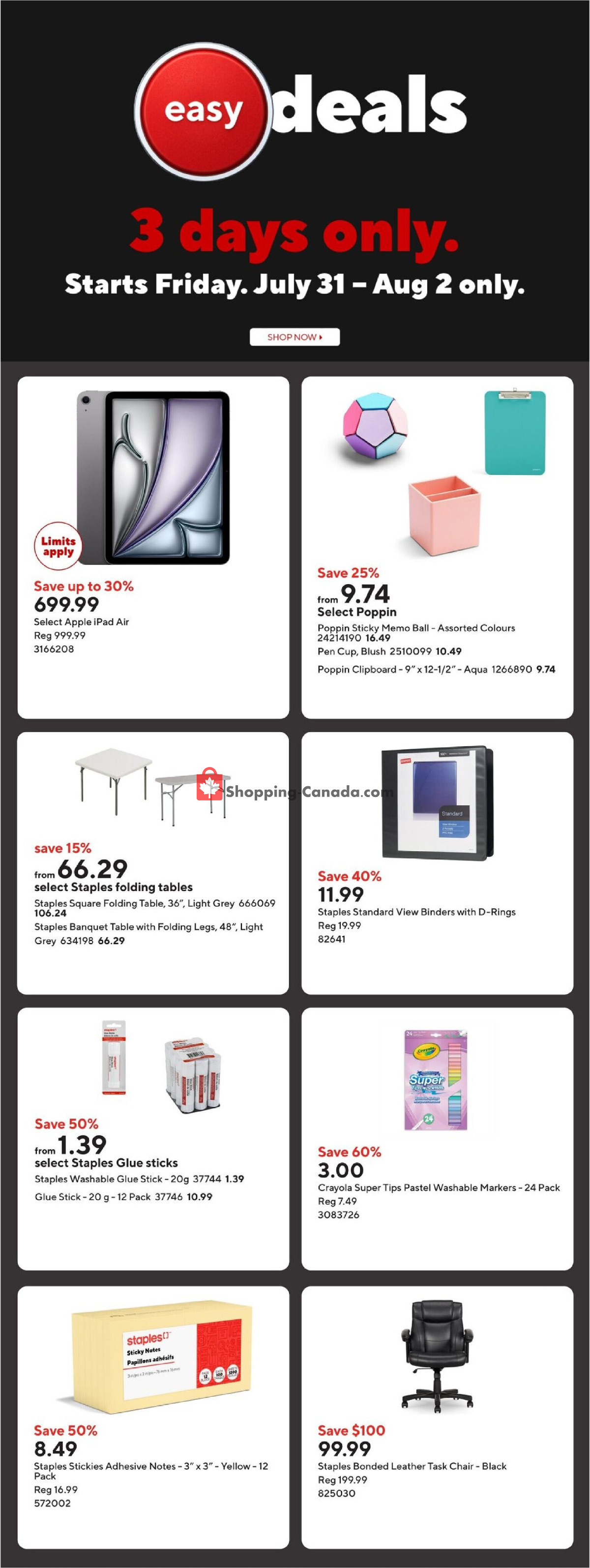 Staples flyer from Friday July 31, 2026 to Wednesday August 5, 2026 - page 2