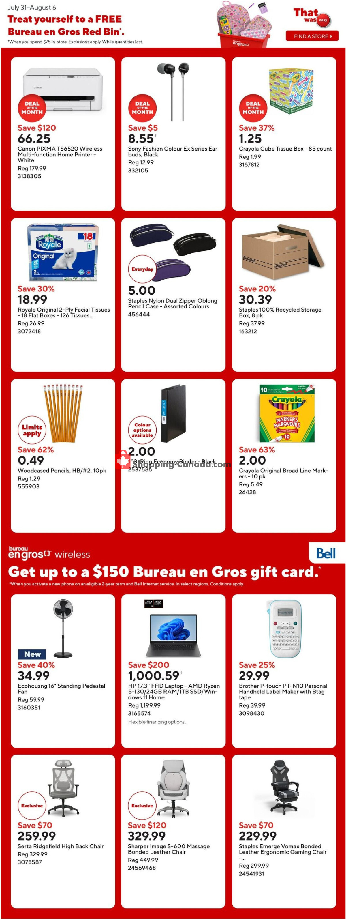 Staples flyer from Friday July 31, 2026 to Thursday August 6, 2026 - page 3