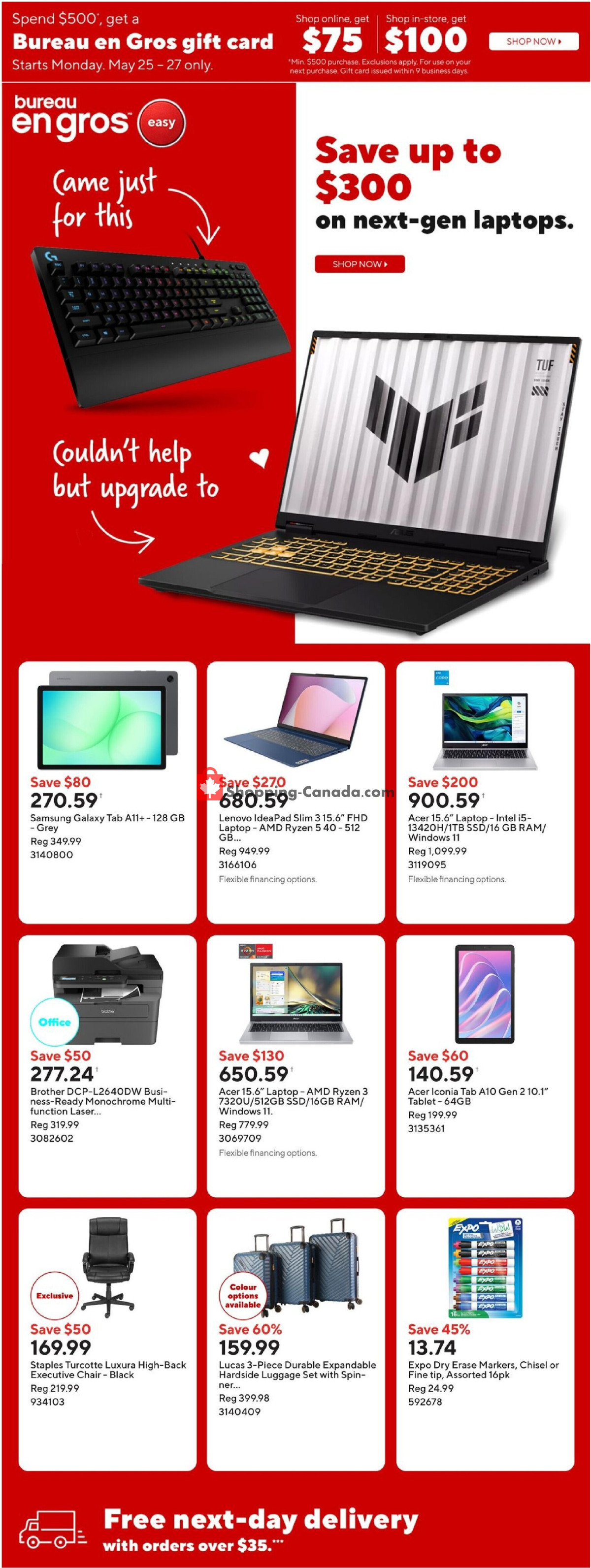 Staples flyer from Friday May 22, 2026 to Thursday May 28, 2026 - page 1