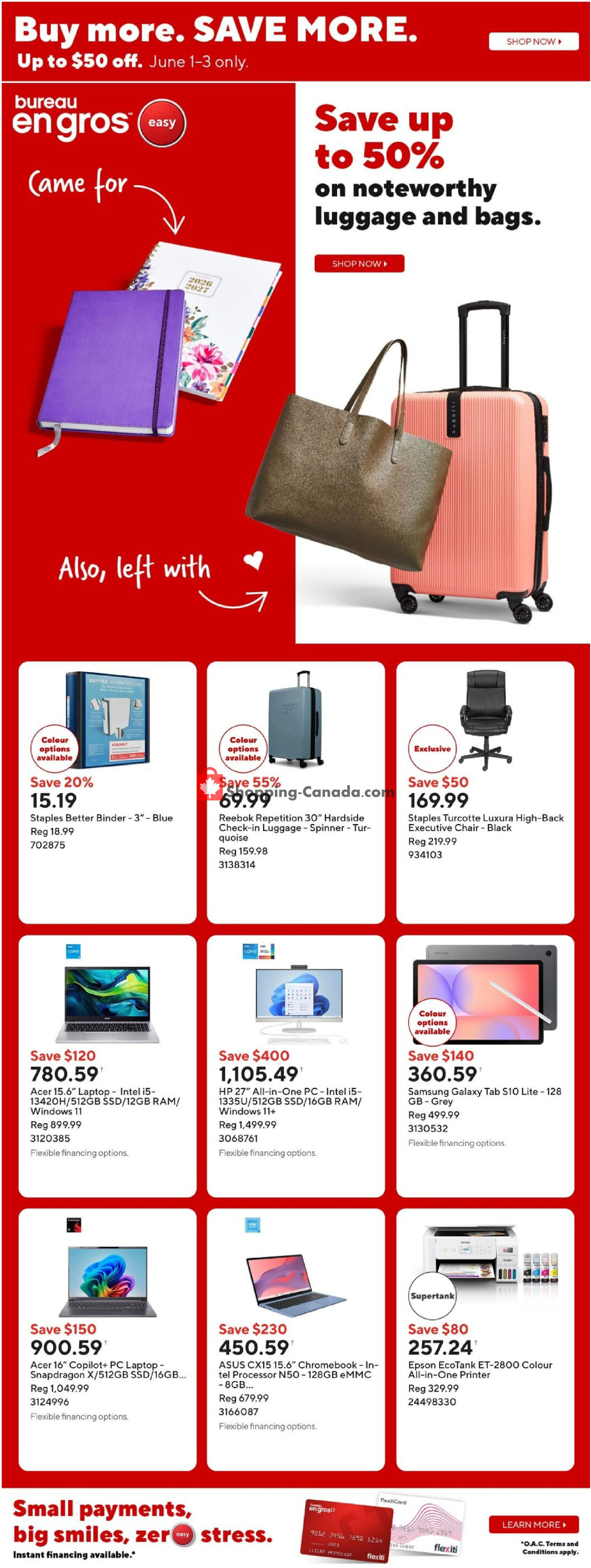 Staples flyer from Friday May 29, 2026 to Thursday June 4, 2026 - page 1