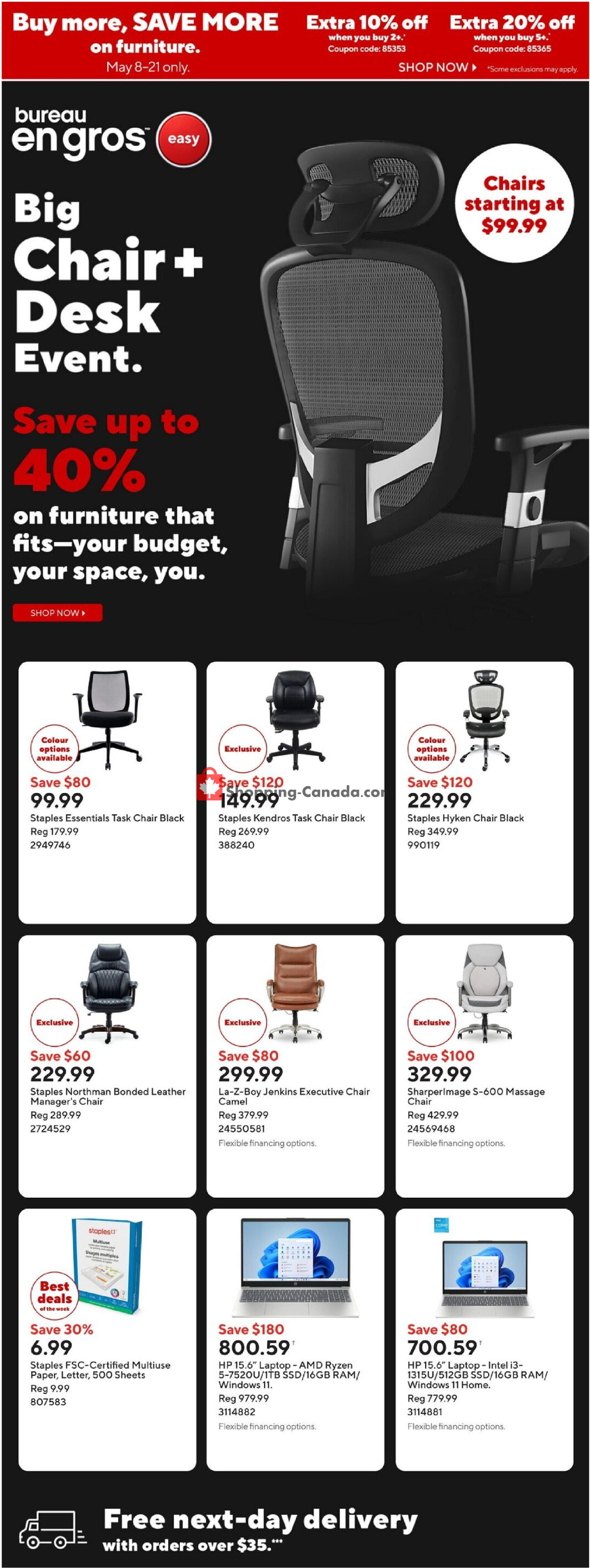 Staples flyer from Friday May 8, 2026 to Thursday May 14, 2026 - page 1