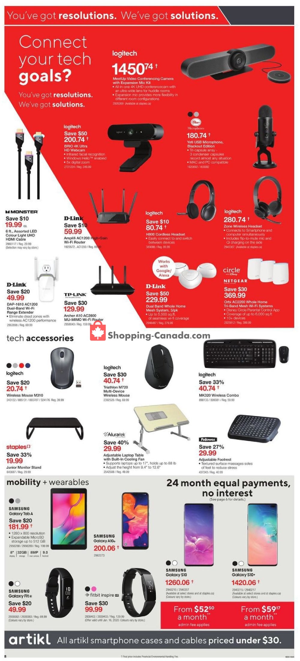 Staples flyer from Wednesday January 15, 2020 to Tuesday January 21, 2020 - page 8