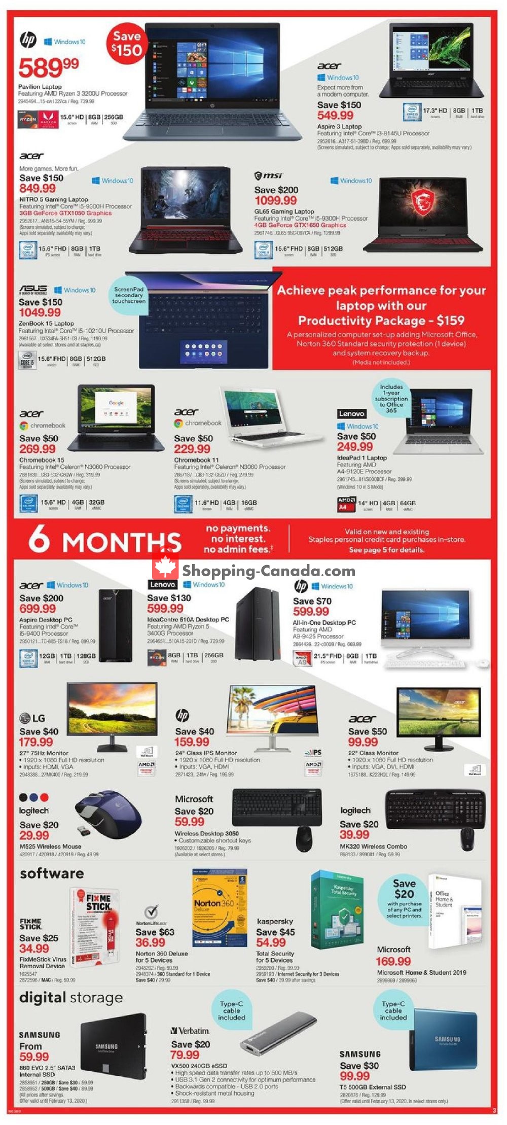 Staples flyer from Wednesday February 5, 2020 to Tuesday February 11, 2020 - page 3