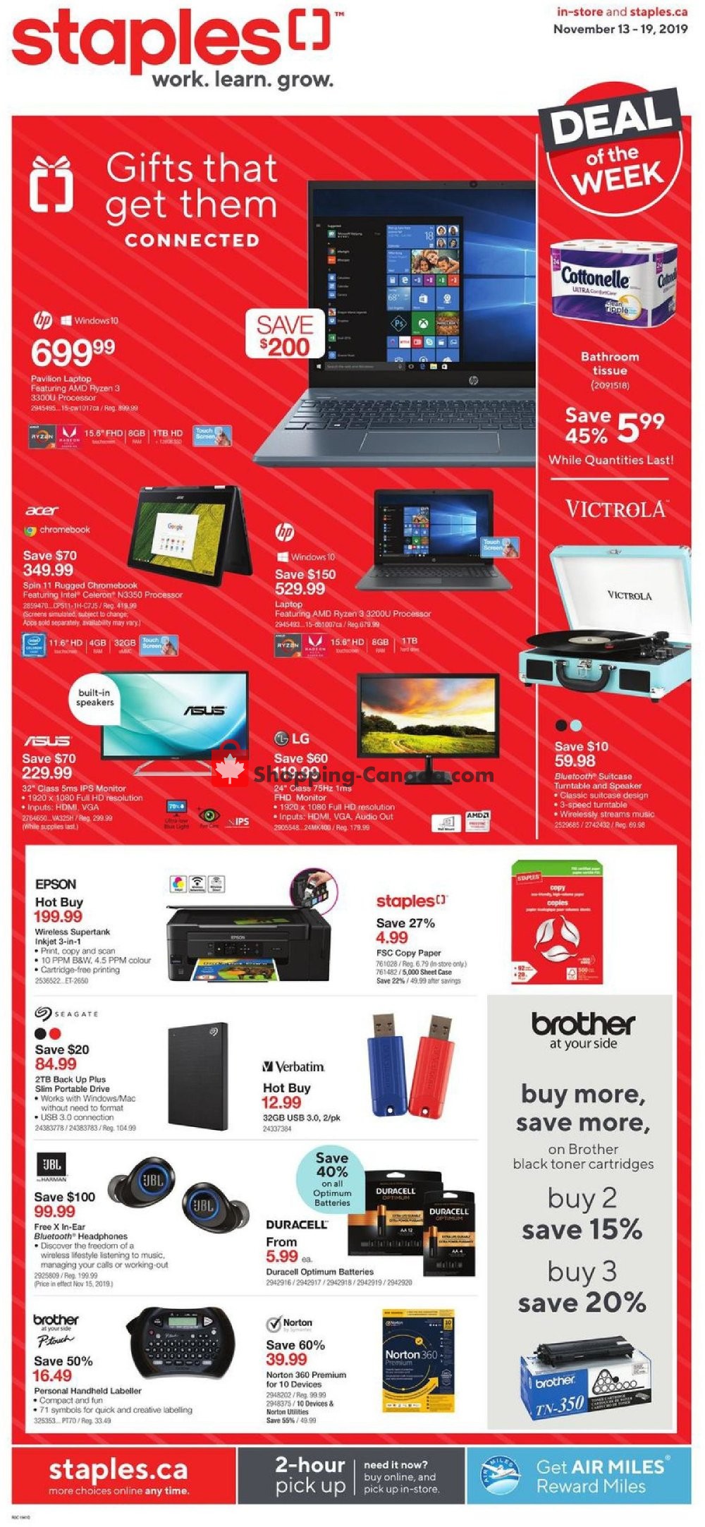 Staples Canada, flyer (Deal of the Week West) November 13