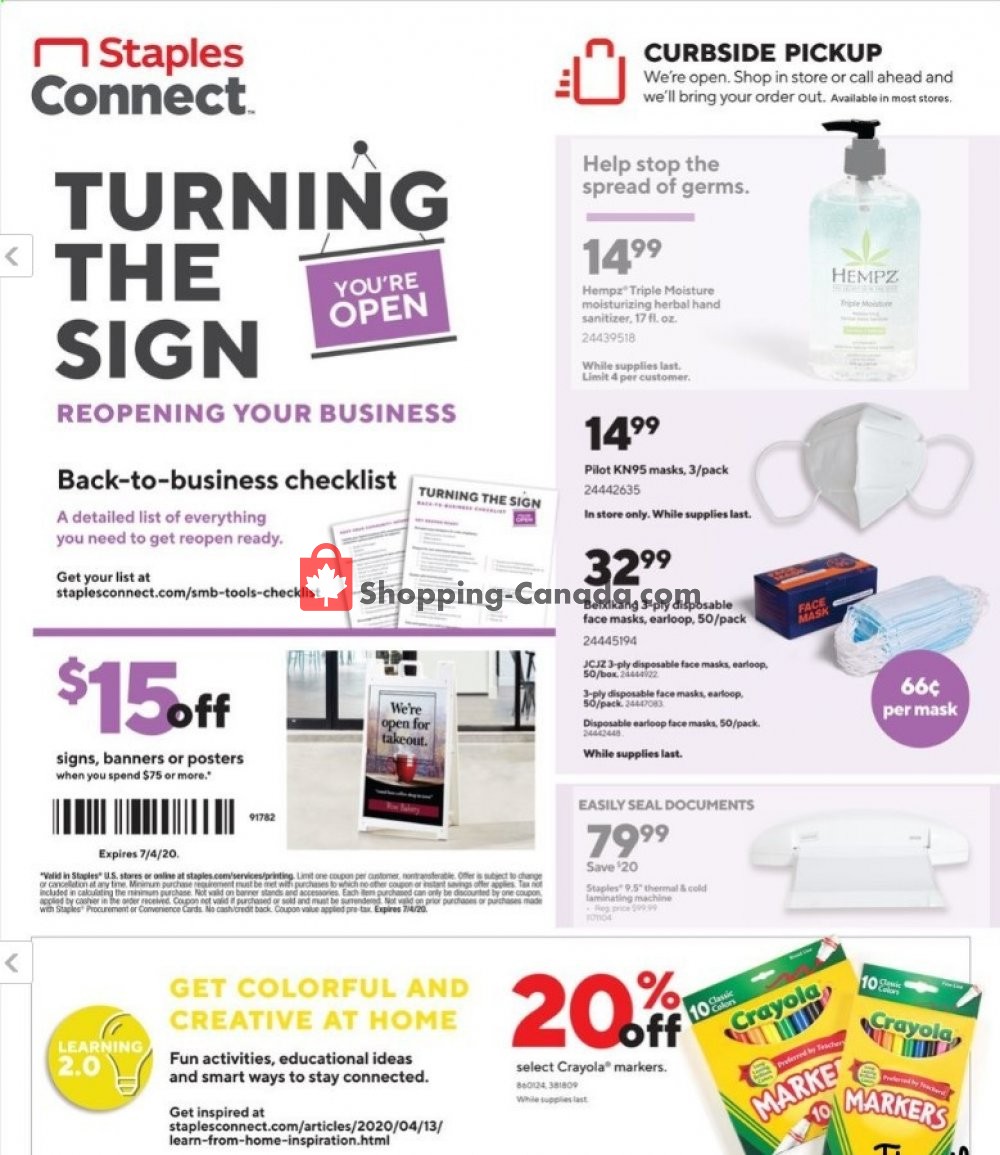 Staples flyer from Sunday May 31, 2020 to Saturday June 6, 2020 - page 2