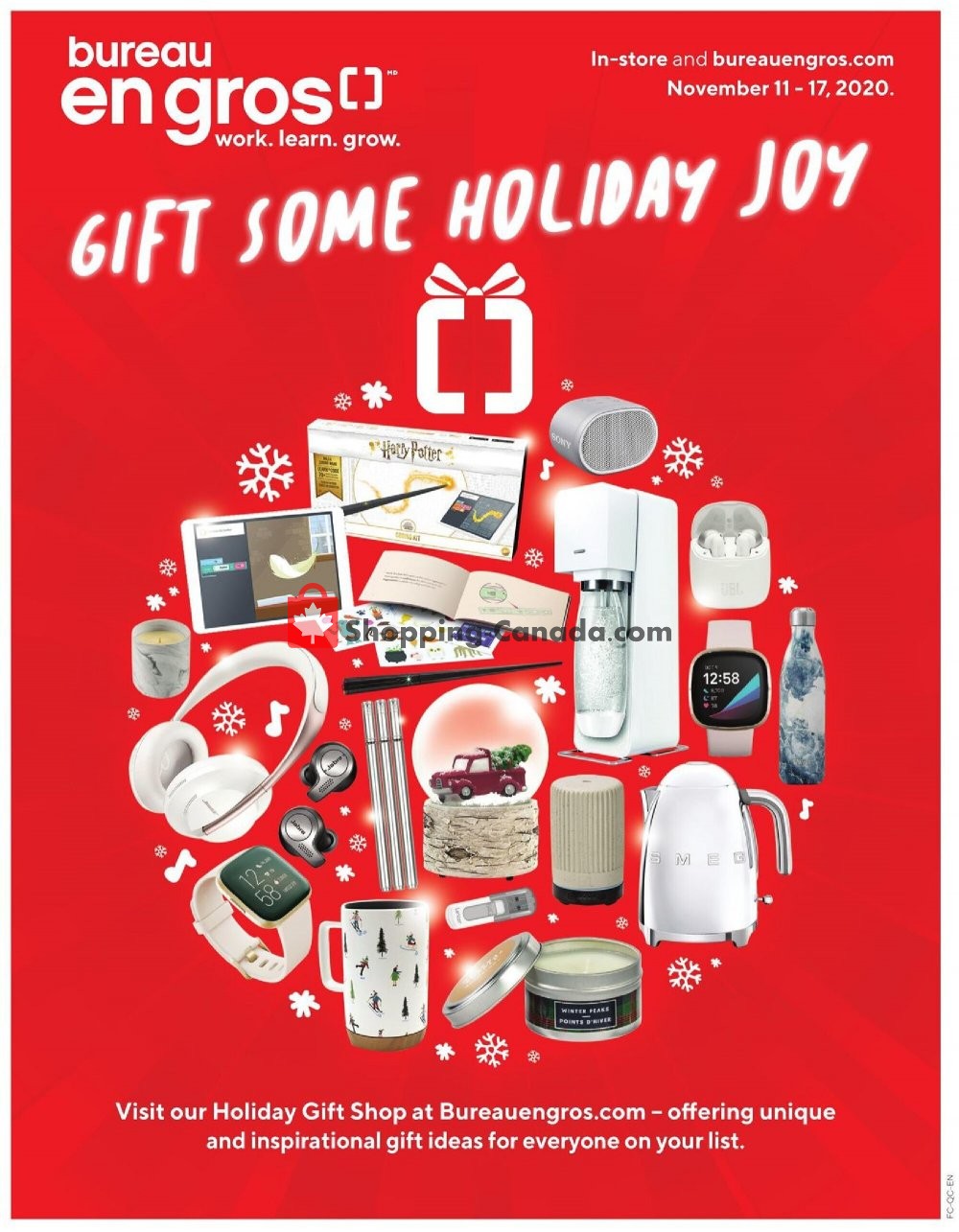 Staples december Staples Canada, flyer - (Gift Some Holiday Joy - QC): November 11 - November 17, 2020 | Shopping