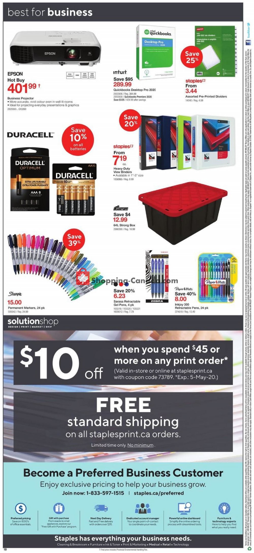 Staples flyer from Wednesday April 22, 2020 to Tuesday April 28, 2020 - page 10