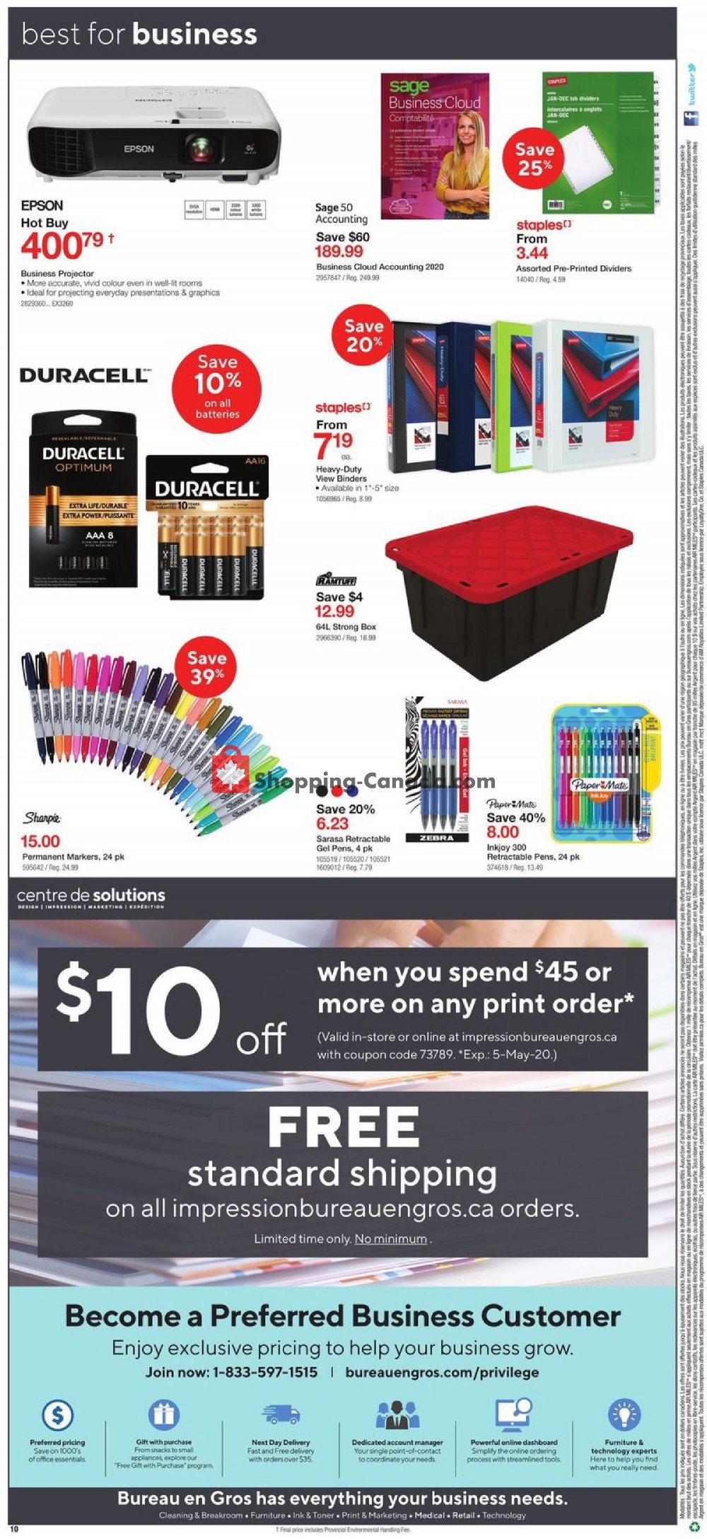 Staples flyer from Wednesday April 22, 2020 to Tuesday April 28, 2020 - page 10