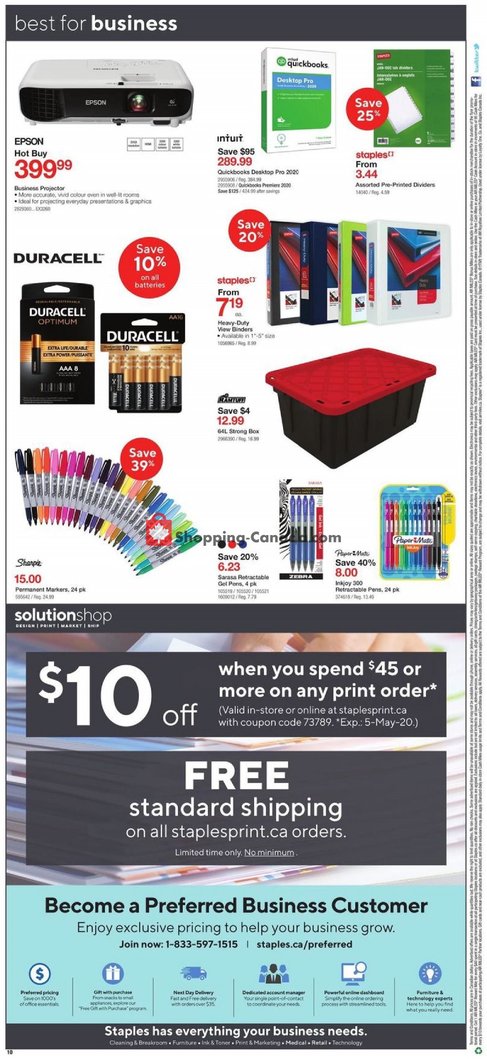 Staples flyer from Wednesday April 22, 2020 to Tuesday April 28, 2020 - page 10