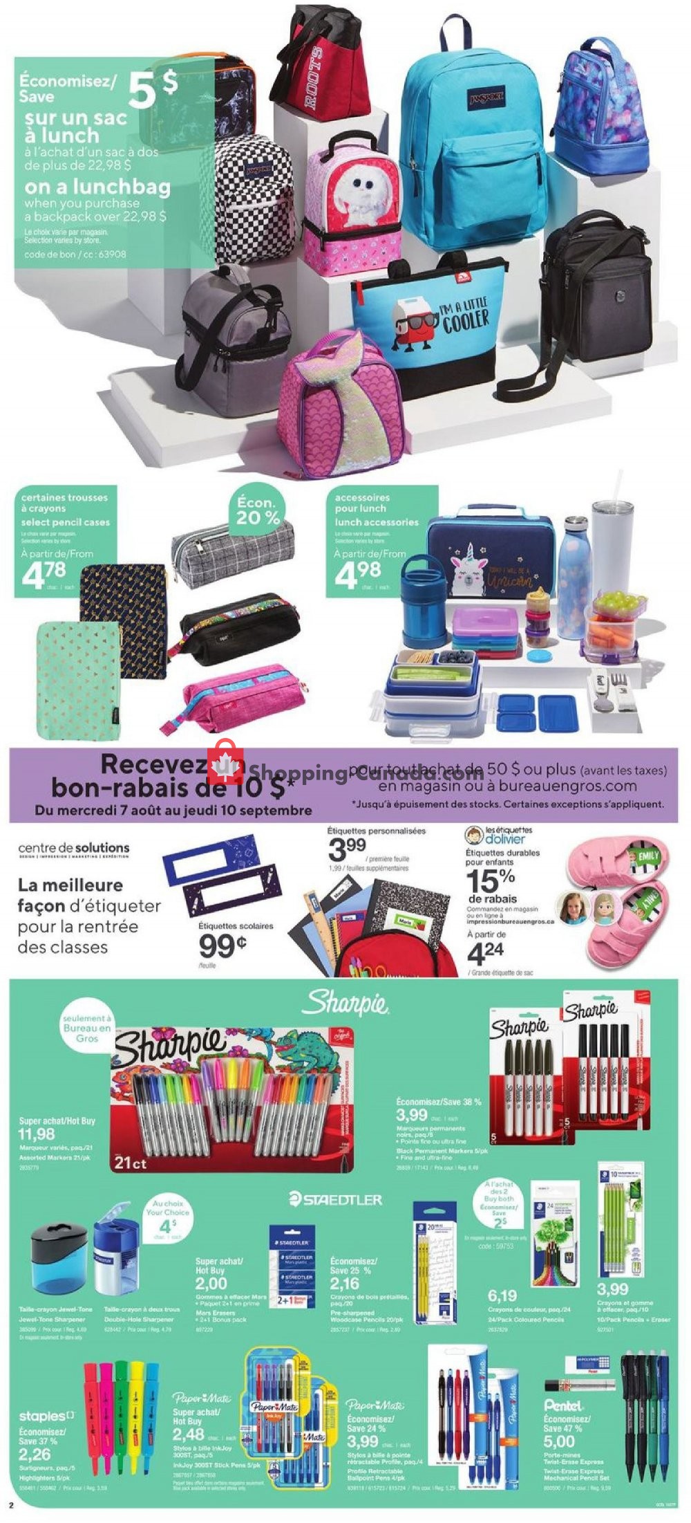 Staples flyer from Wednesday August 7, 2019 to Tuesday August 13, 2019 - page 2