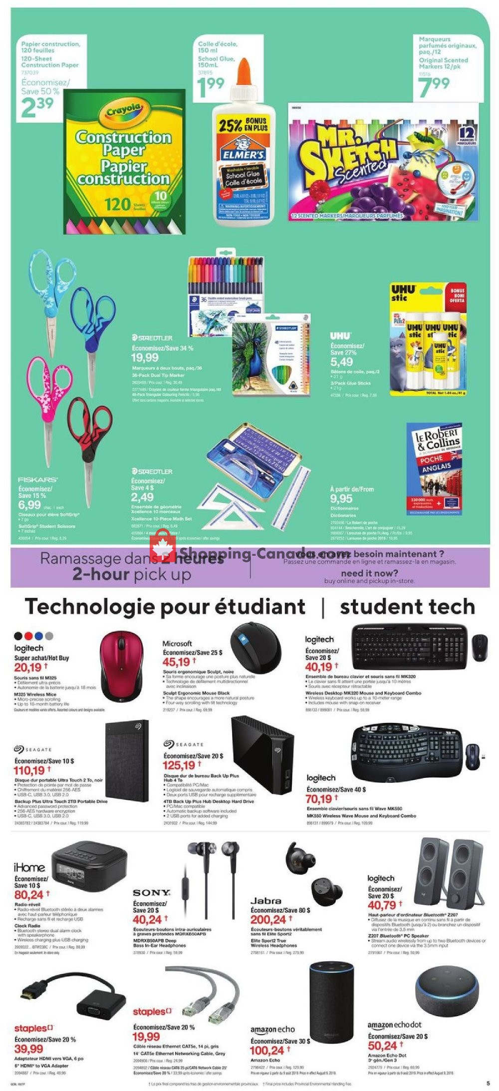 Staples flyer from Wednesday August 7, 2019 to Tuesday August 13, 2019 - page 5