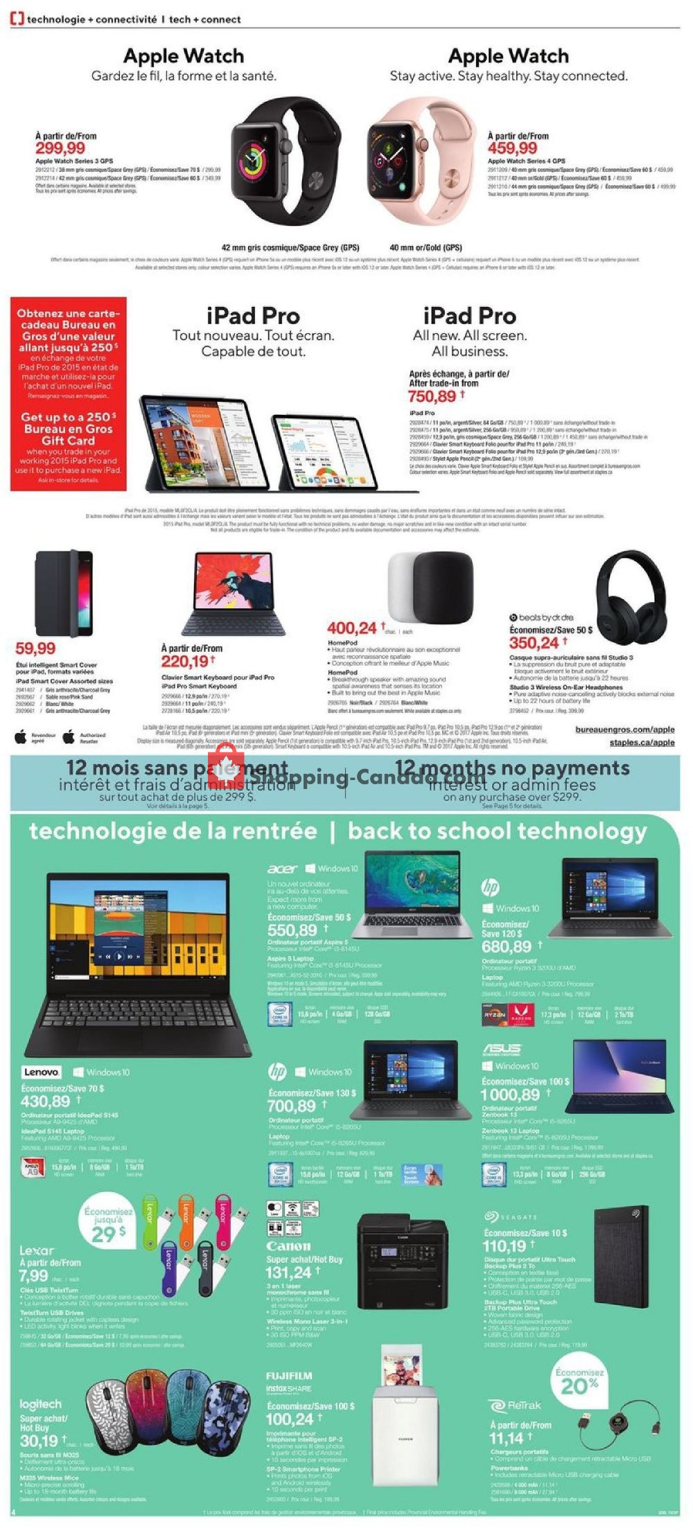 Staples flyer from Wednesday July 24, 2019 to Tuesday July 30, 2019 - page 4