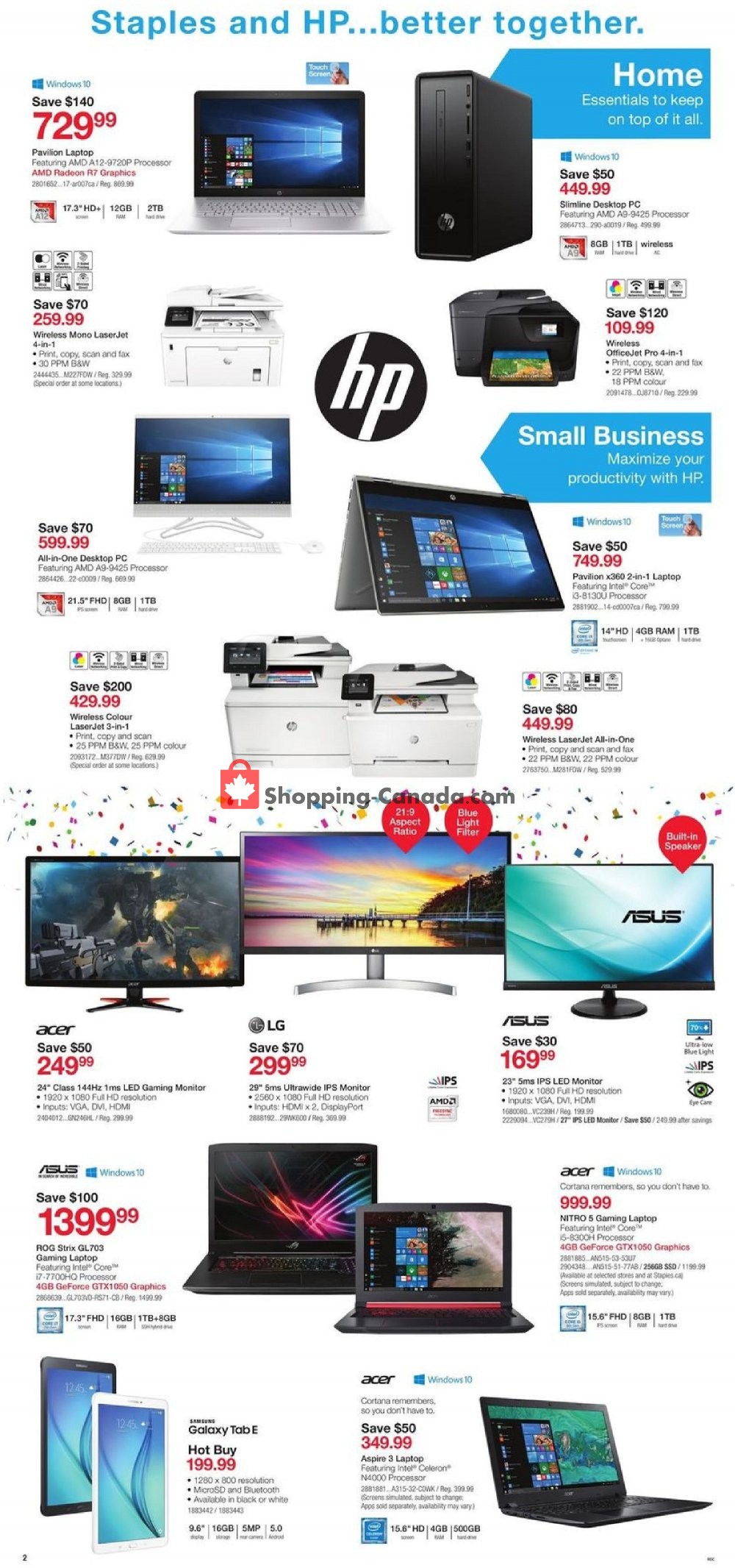 Staples flyer from Wednesday October 10, 2018 to Tuesday October 23, 2018 - page 2