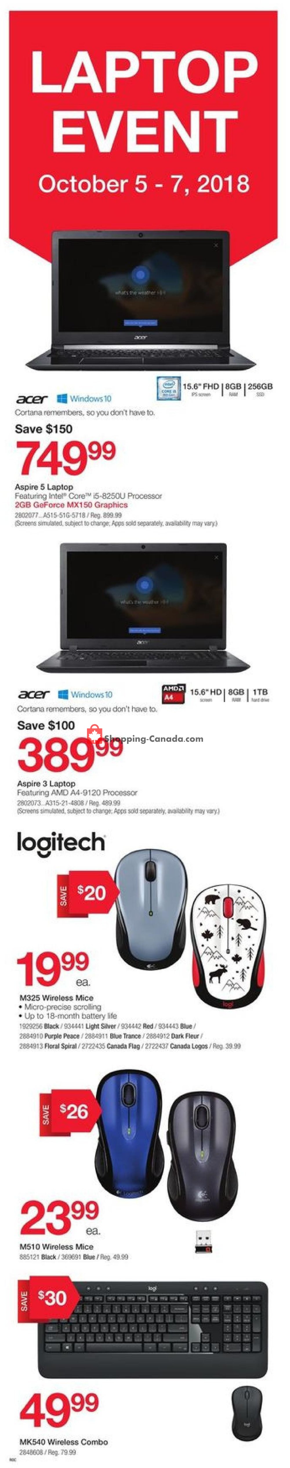 Staples flyer from Wednesday October 3, 2018 to Tuesday October 9, 2018 - page 1
