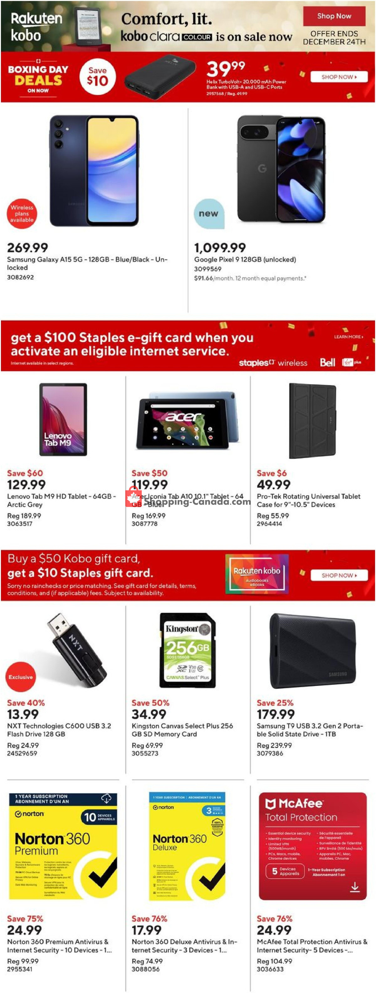 Staples flyer from Wednesday December 11, 2024 to Tuesday December 17, 2024 - page 16
