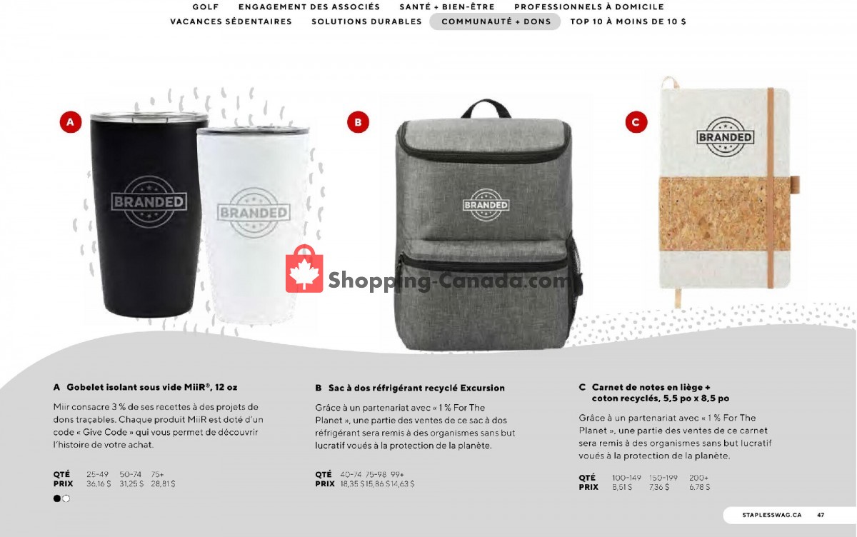 Staples flyer from Monday May 17, 2021 to Thursday September 30, 2021 - page 47