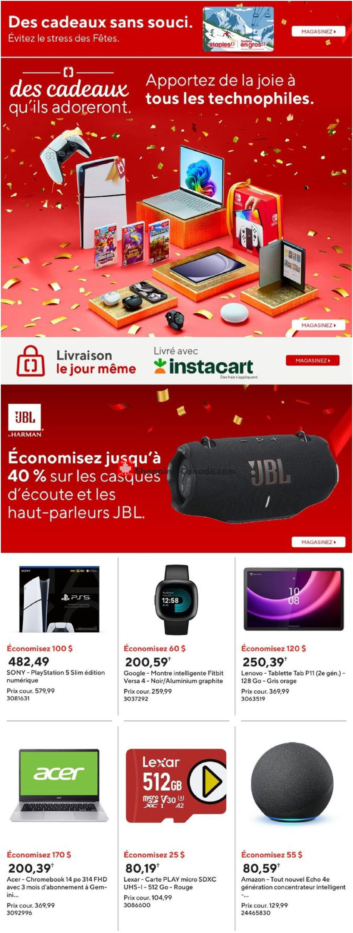 Staples flyer from Wednesday December 11, 2024 to Tuesday December 17, 2024 - page 11