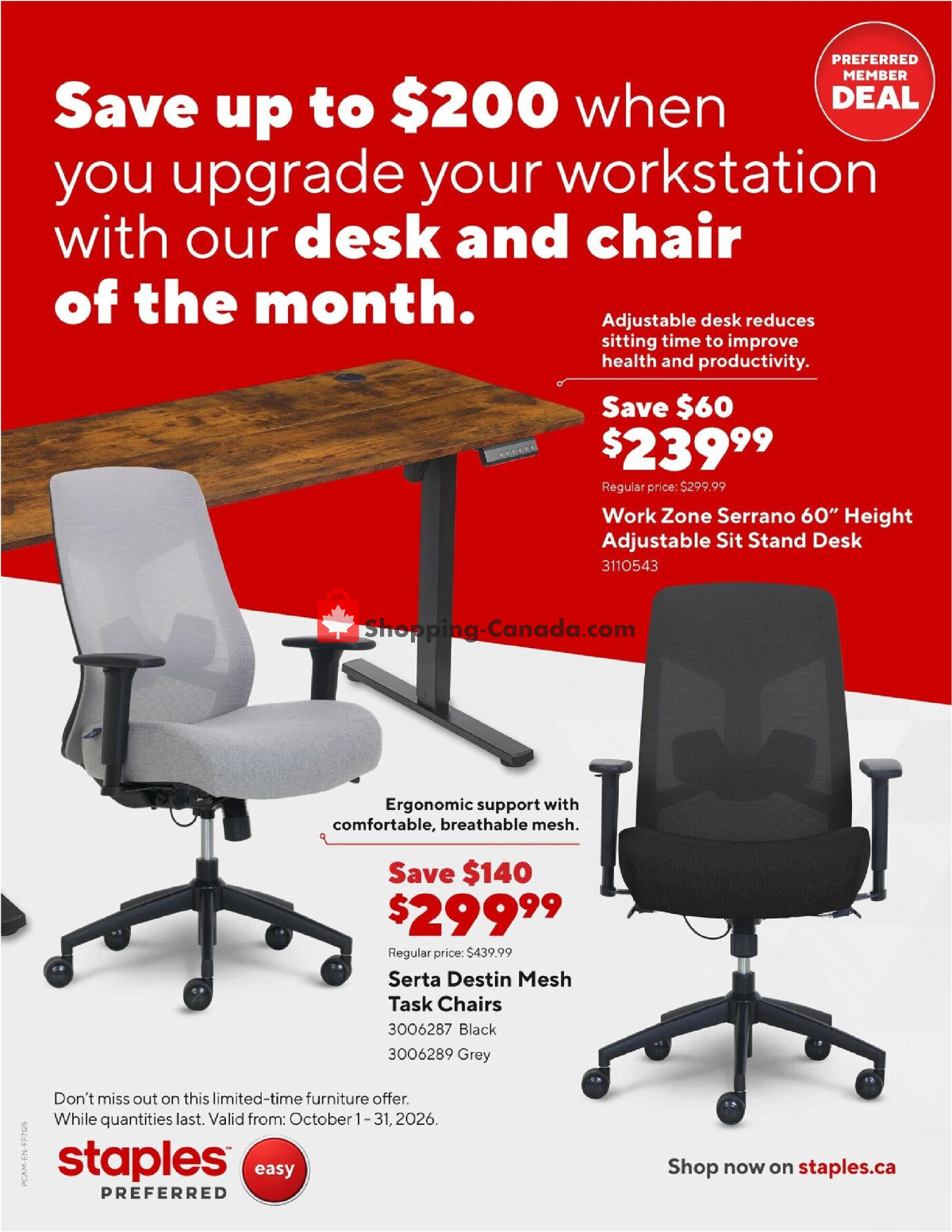 Staples flyer from Thursday October 1, 2026 to Saturday October 31, 2026 - page 1