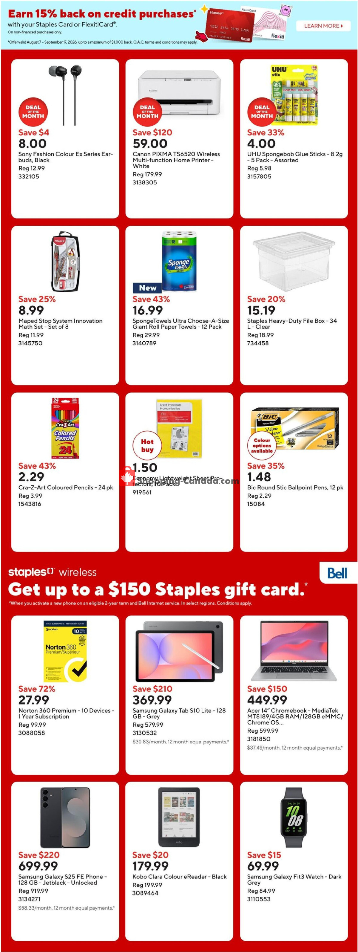 Staples flyer from Friday August 14, 2026 to Thursday August 20, 2026 - page 3