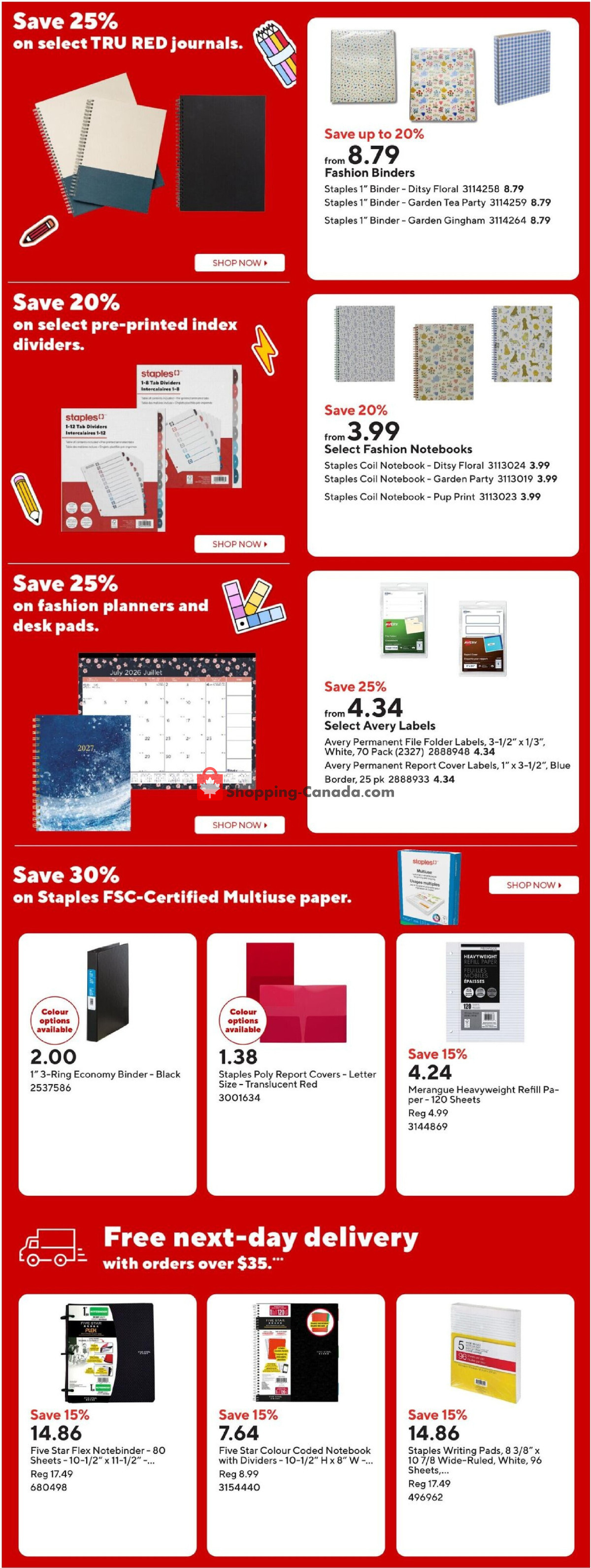 Staples flyer from Friday August 28, 2026 to Thursday September 3, 2026 - page 8