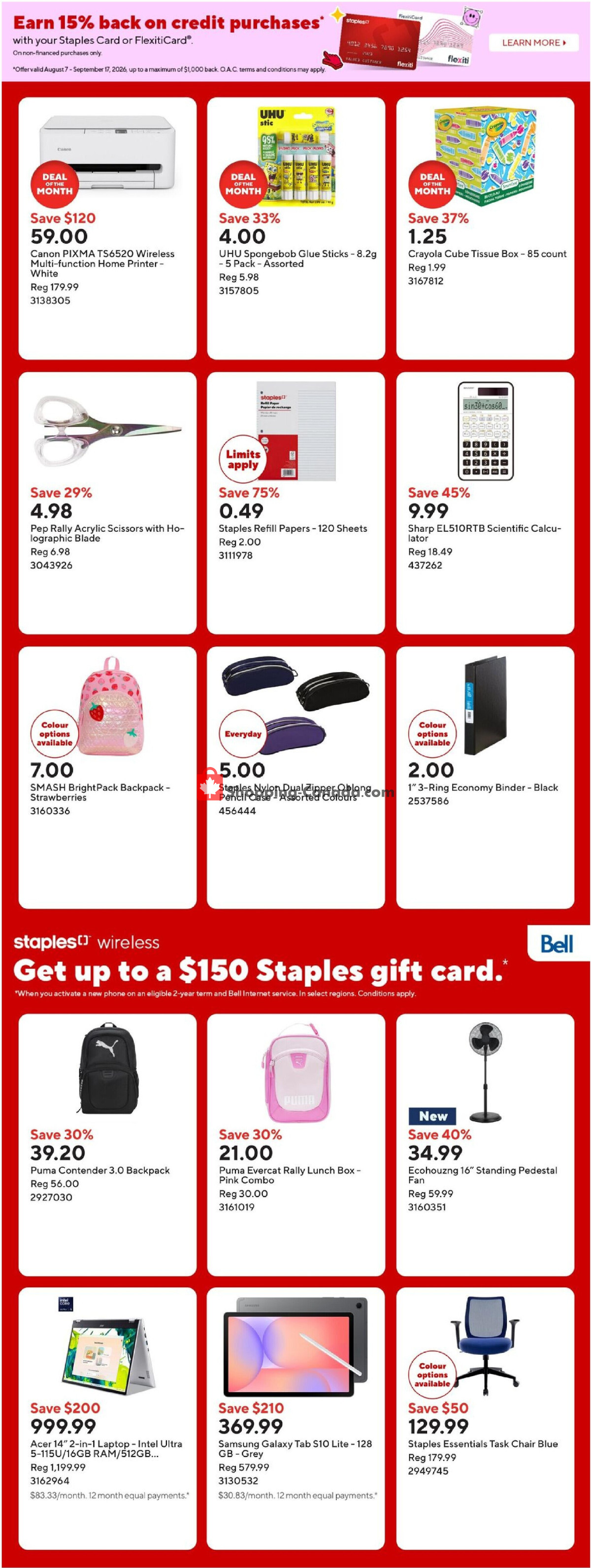 Staples flyer from Friday August 7, 2026 to Thursday August 13, 2026 - page 3