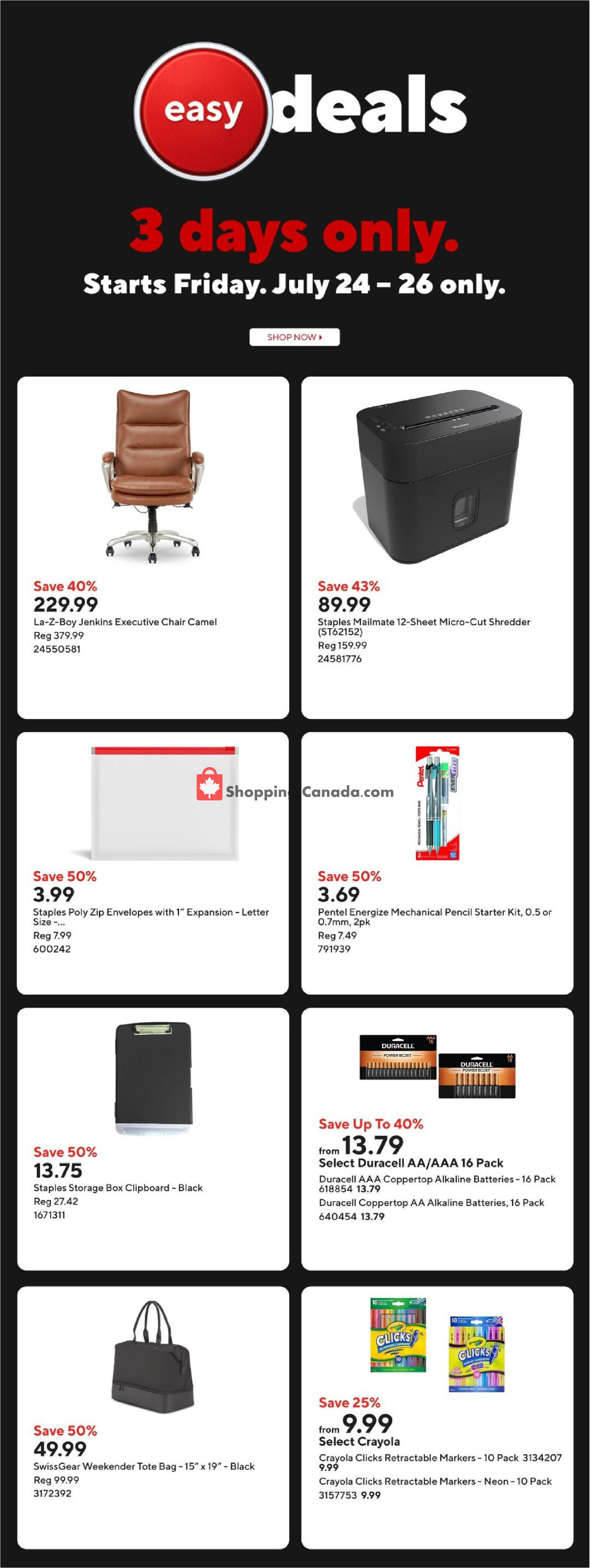 Staples flyer from Friday July 24, 2026 to Wednesday July 29, 2026 - page 2