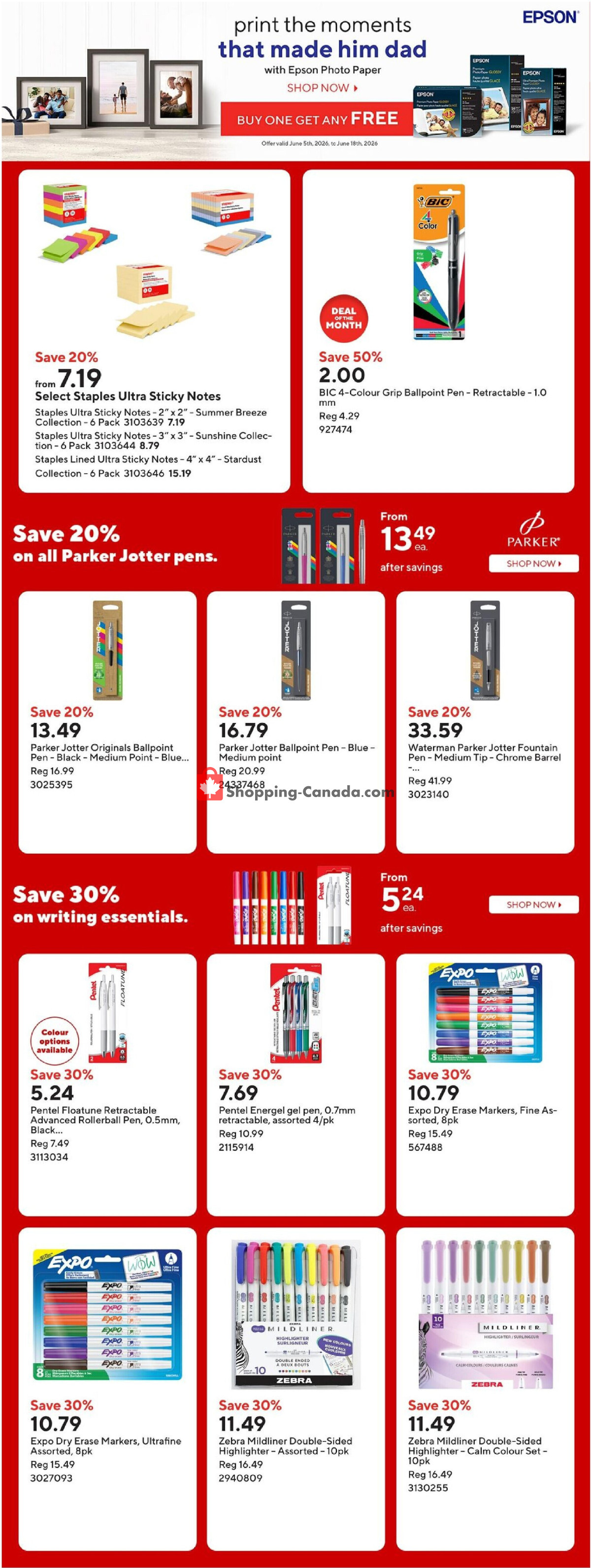 Staples flyer from Friday June 5, 2026 to Thursday June 11, 2026 - page 12