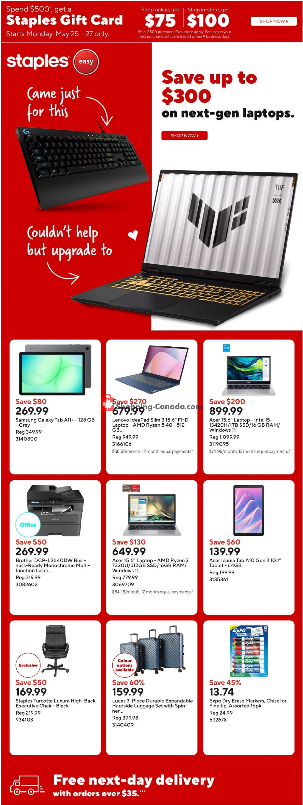 Staples flyer from Friday May 22, 2026 to Thursday May 28, 2026 - page 1