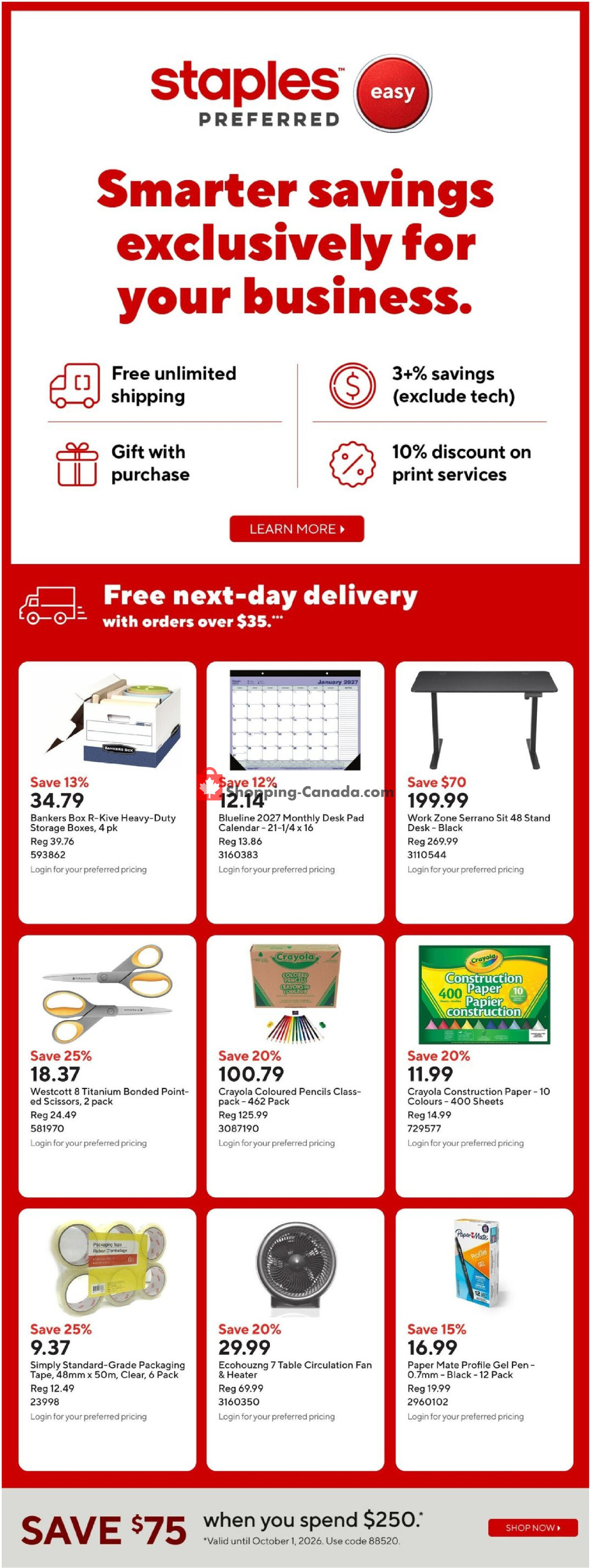 Staples flyer from Friday October 2, 2026 to Thursday October 8, 2026 - page 14