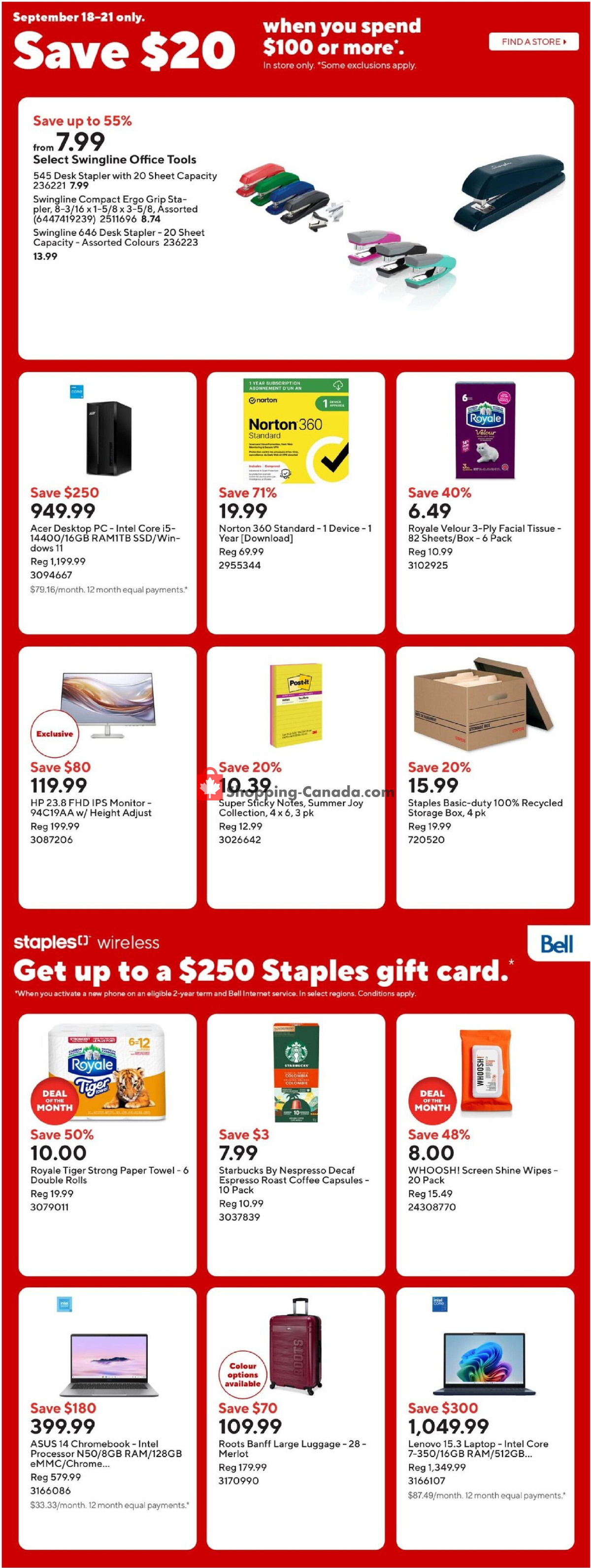 Staples flyer from Friday September 18, 2026 to Thursday September 24, 2026 - page 6
