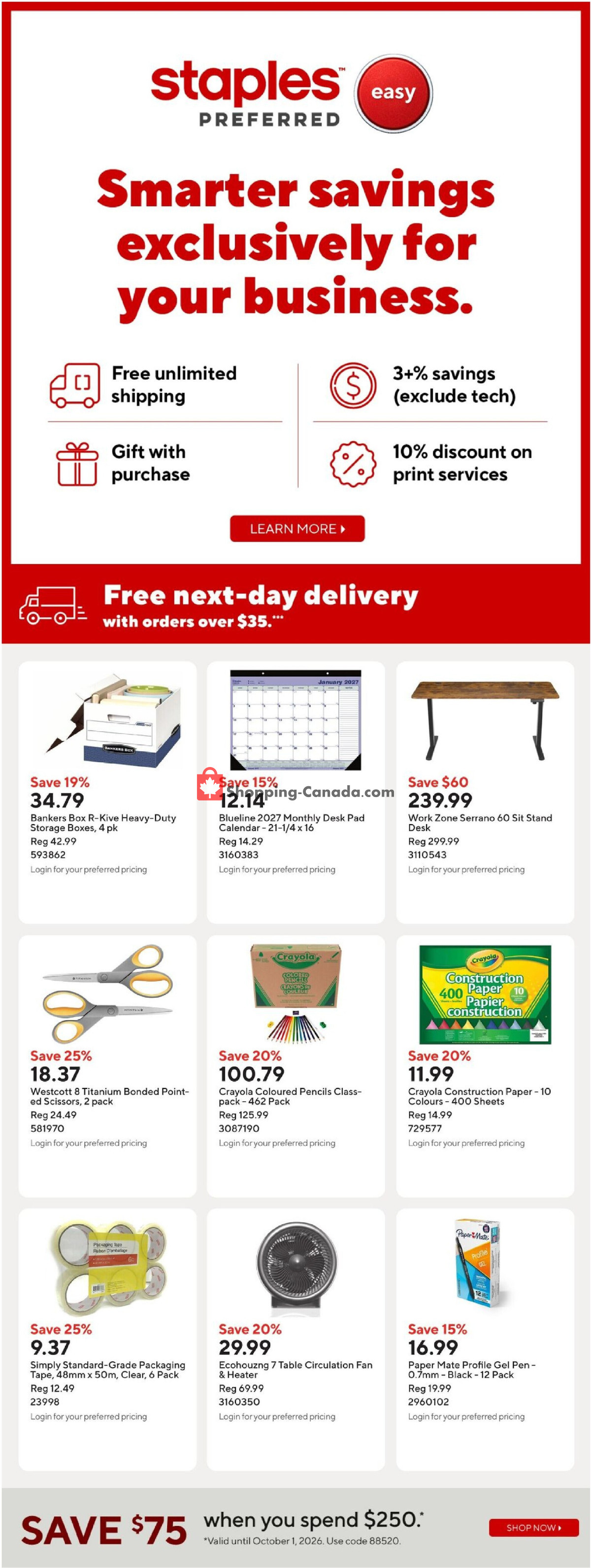 Staples flyer from Friday September 25, 2026 to Thursday October 1, 2026 - page 15