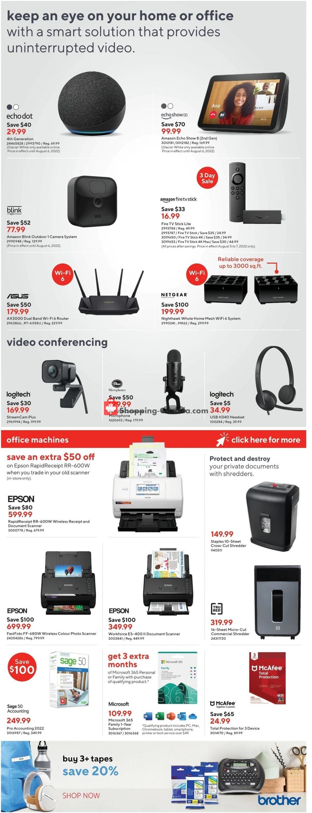 Staples flyer from Wednesday August 3, 2022 to Tuesday August 9, 2022 - page 9