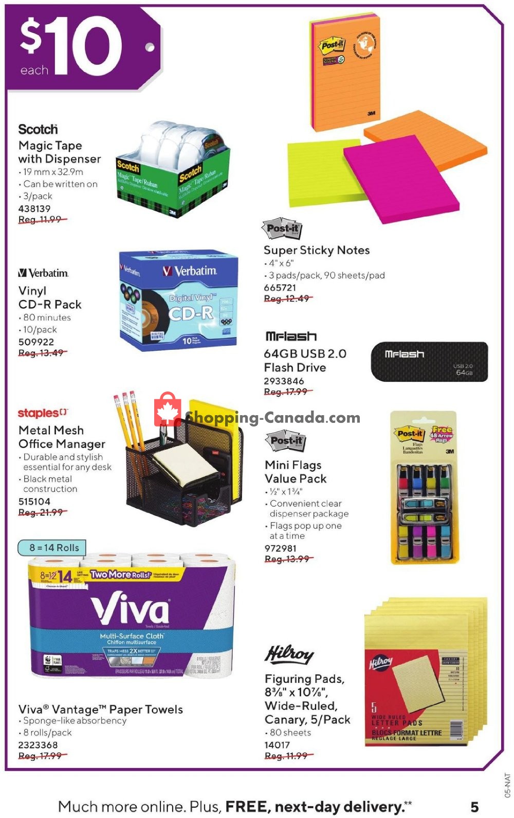 Staples Canada, flyer (Save Big During Dollar Days ON) February 5