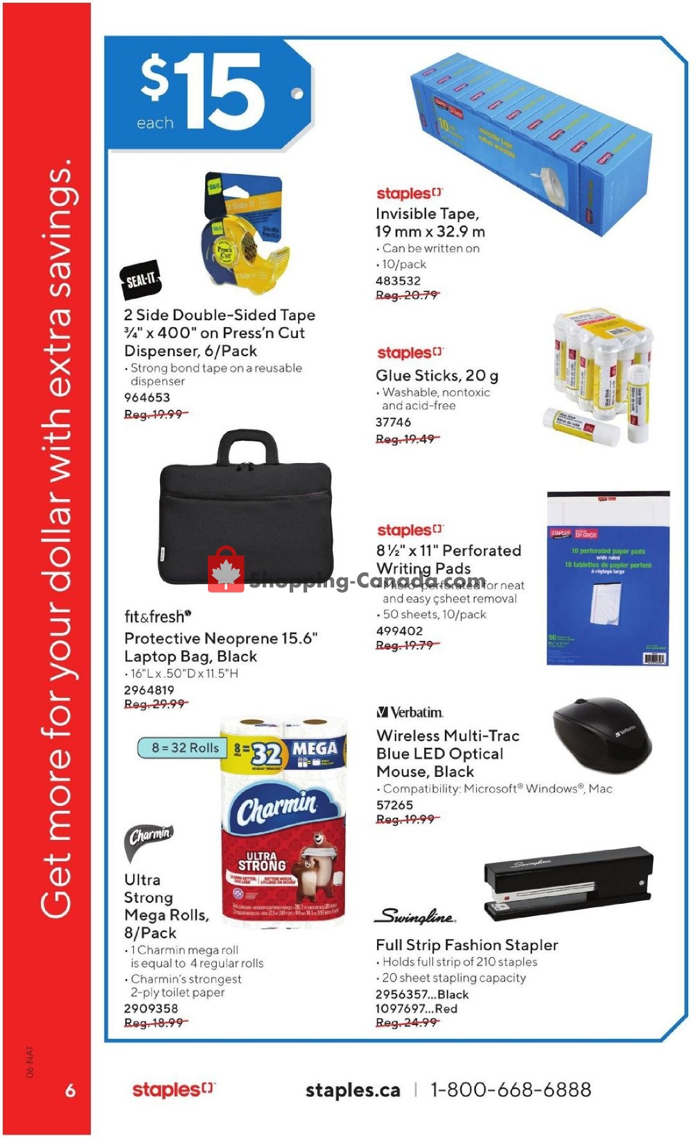 Staples Canada, flyer (Save Big During Dollar Days West) February