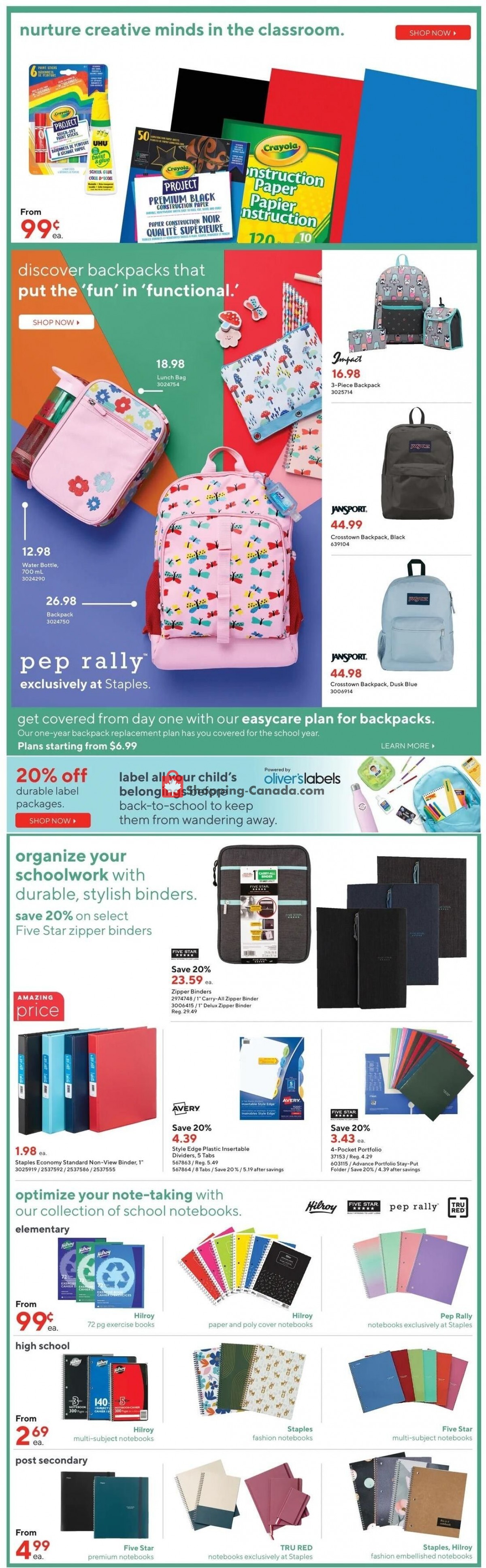 Staples flyer from Wednesday August 3, 2022 to Tuesday August 9, 2022 - page 2