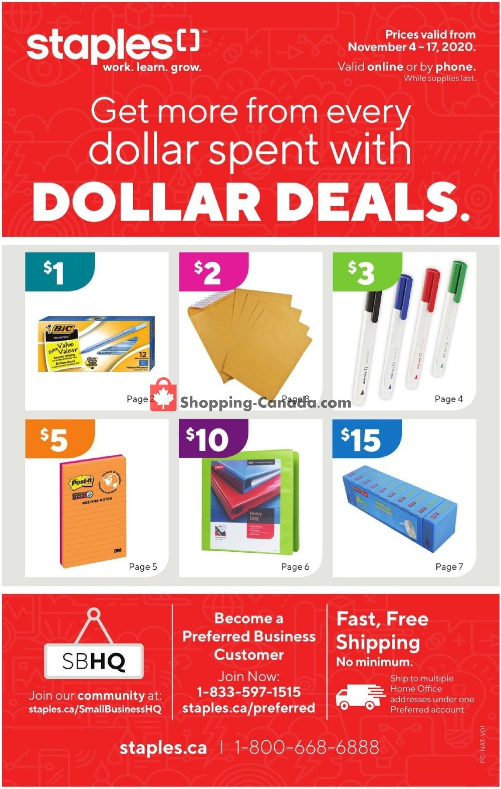 Staples Canada, flyer (Dollar Deals Atlantic) November 4 November 17, 2020 Shopping Canada