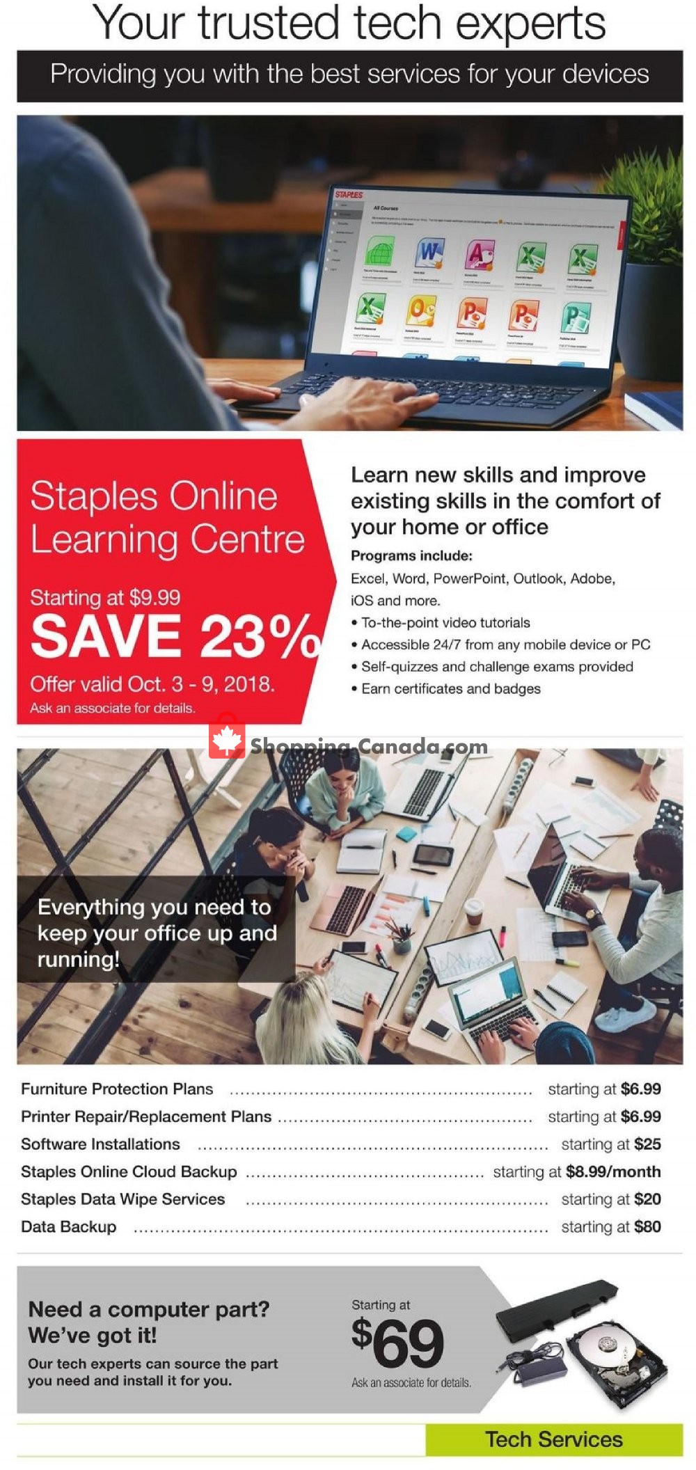 Staples flyer from Wednesday October 3, 2018 to Tuesday October 9, 2018 - page 12