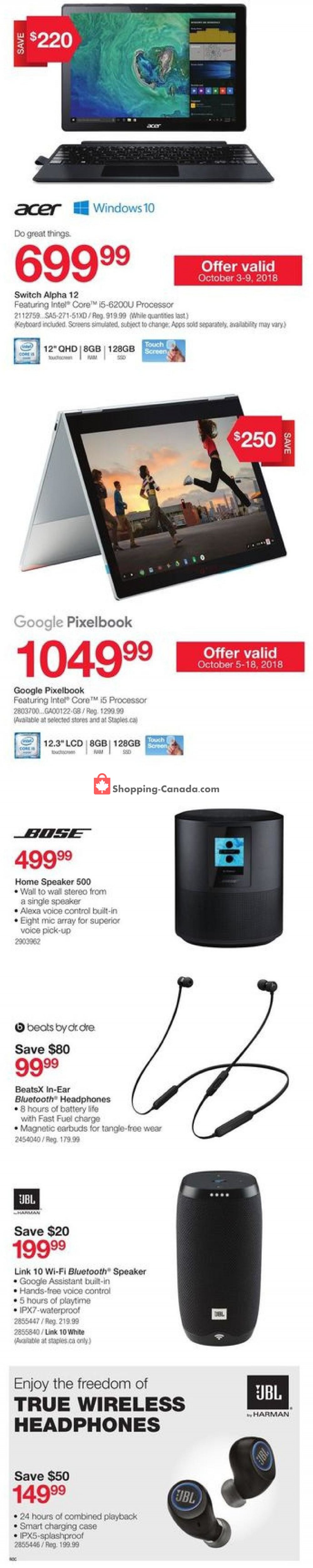 Staples flyer from Wednesday October 3, 2018 to Tuesday October 9, 2018 - page 2