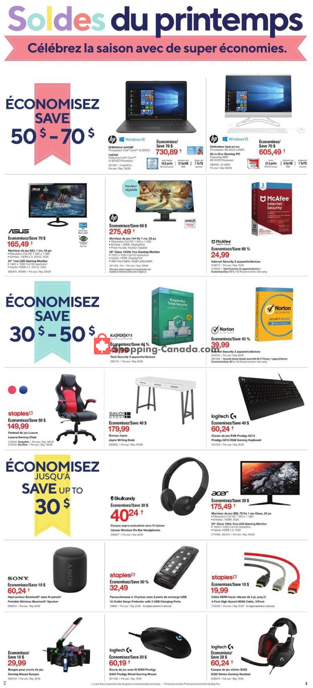 Staples flyer from Wednesday April 17, 2019 to Tuesday April 23, 2019 - page 3
