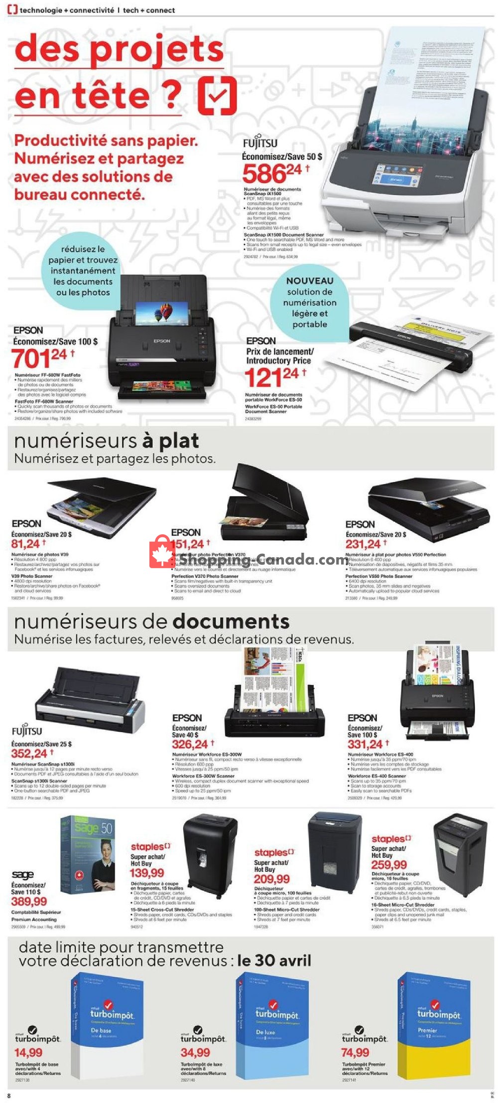 Staples flyer from Wednesday April 17, 2019 to Tuesday April 23, 2019 - page 8