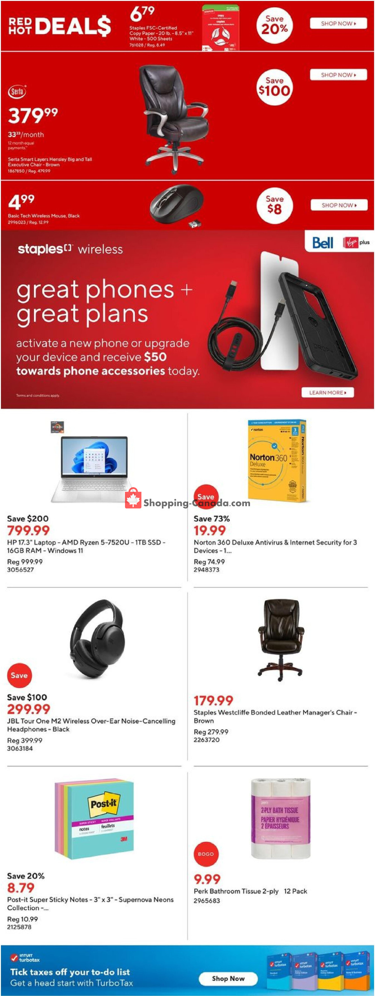 Staples flyer from Wednesday March 6, 2024 to Tuesday March 12, 2024 - page 2