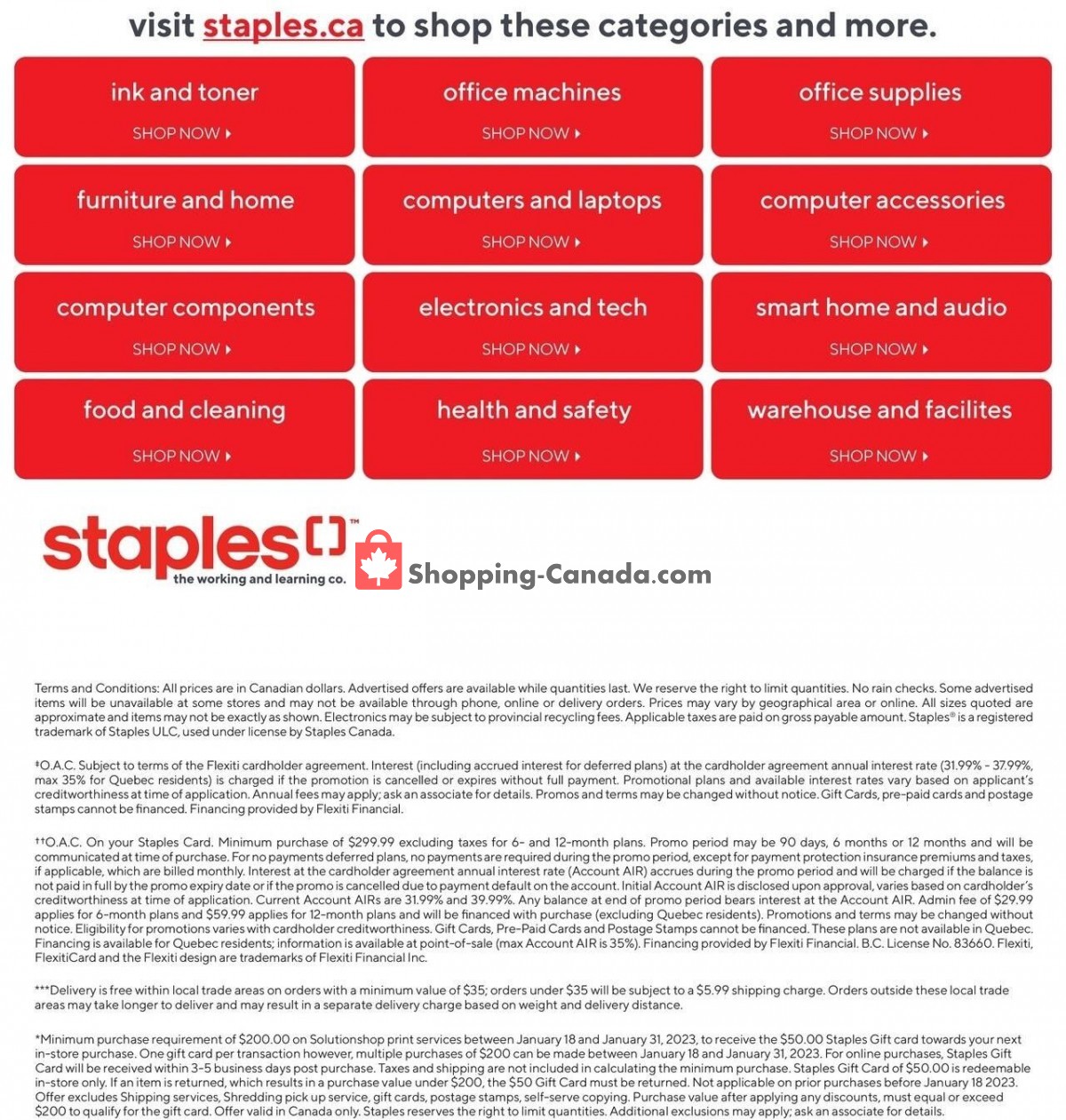 Staples flyer from Wednesday January 25, 2023 to Tuesday January 31, 2023 - page 13