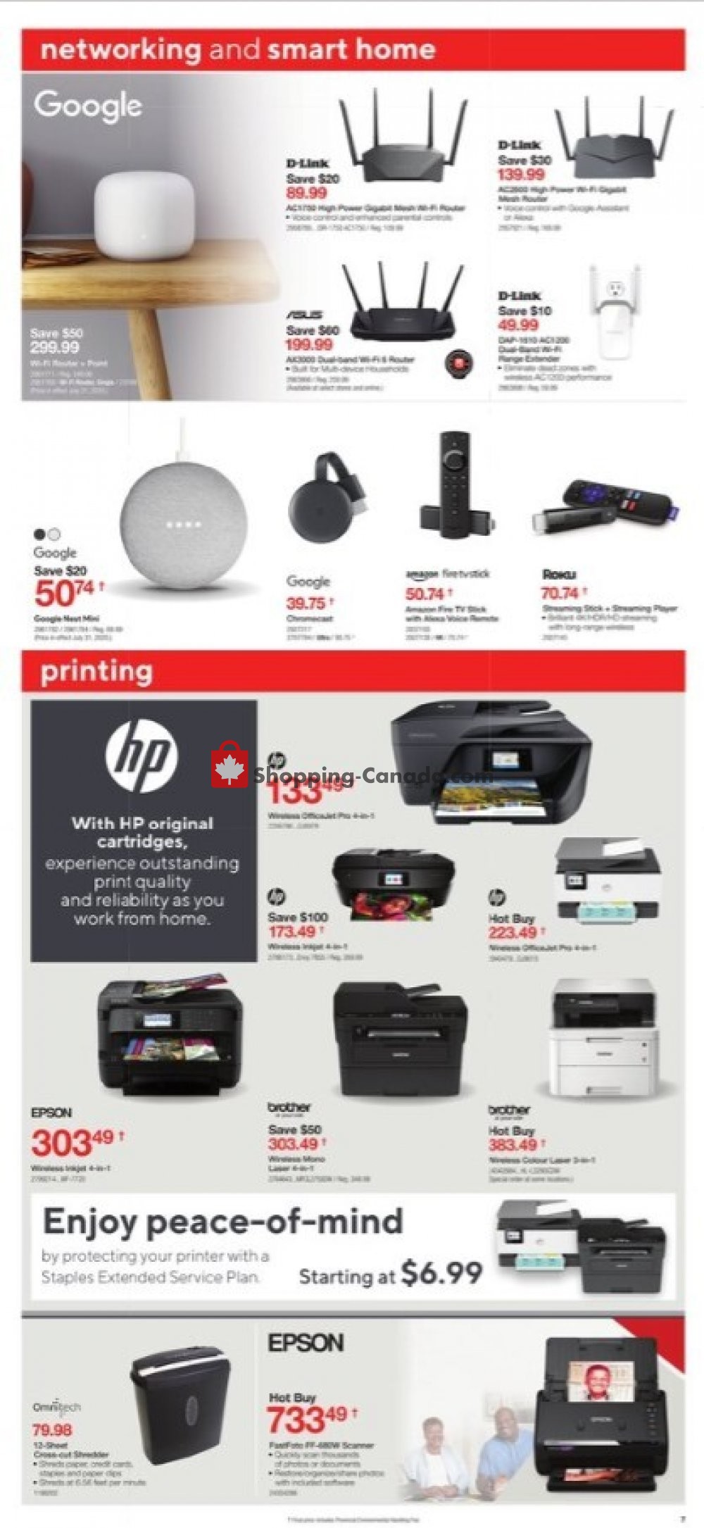 Staples flyer from Wednesday July 29, 2020 to Tuesday August 4, 2020 - page 7