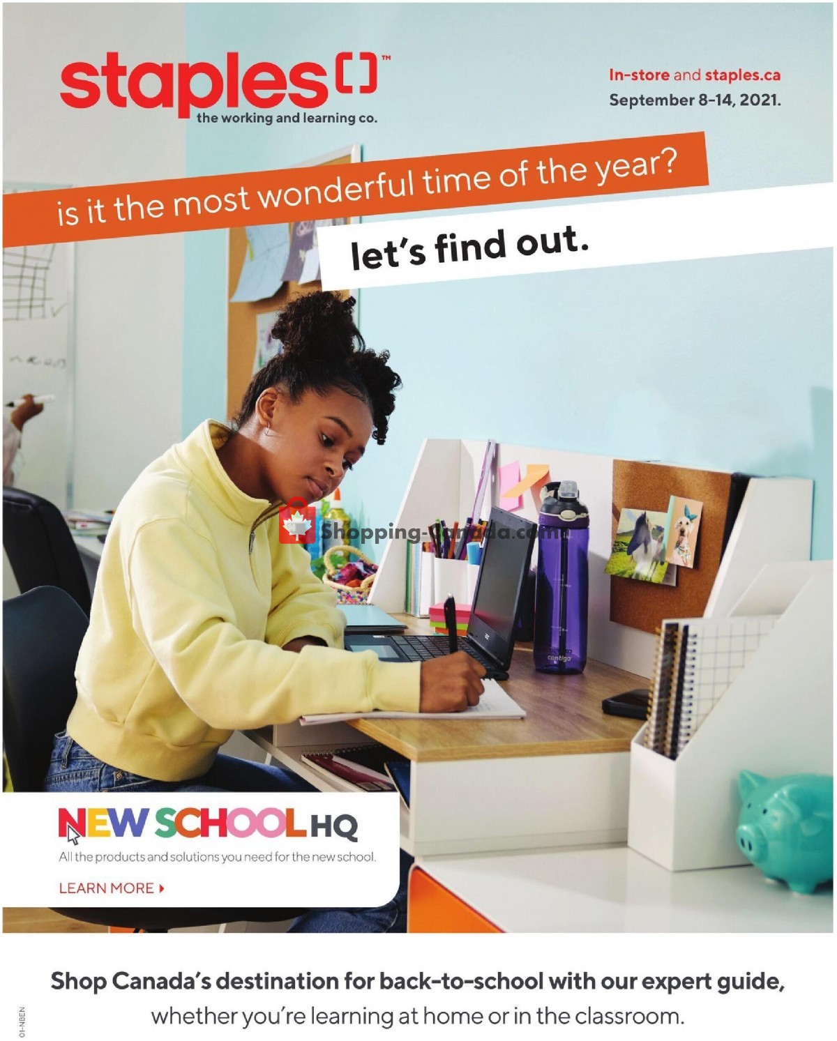 Staples flyer from Wednesday September 8, 2021 to Tuesday September 14, 2021 - page 1